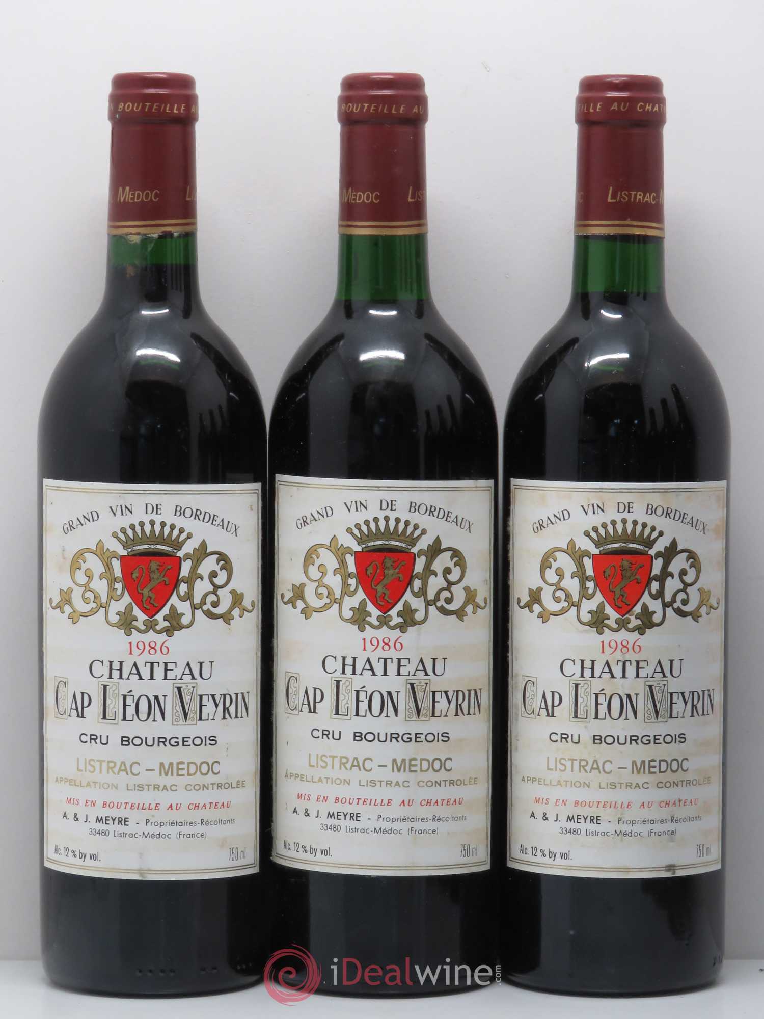 Listrac Château Cap Léon Veyrin 1986 - Posten von 12 Flaschen - 3