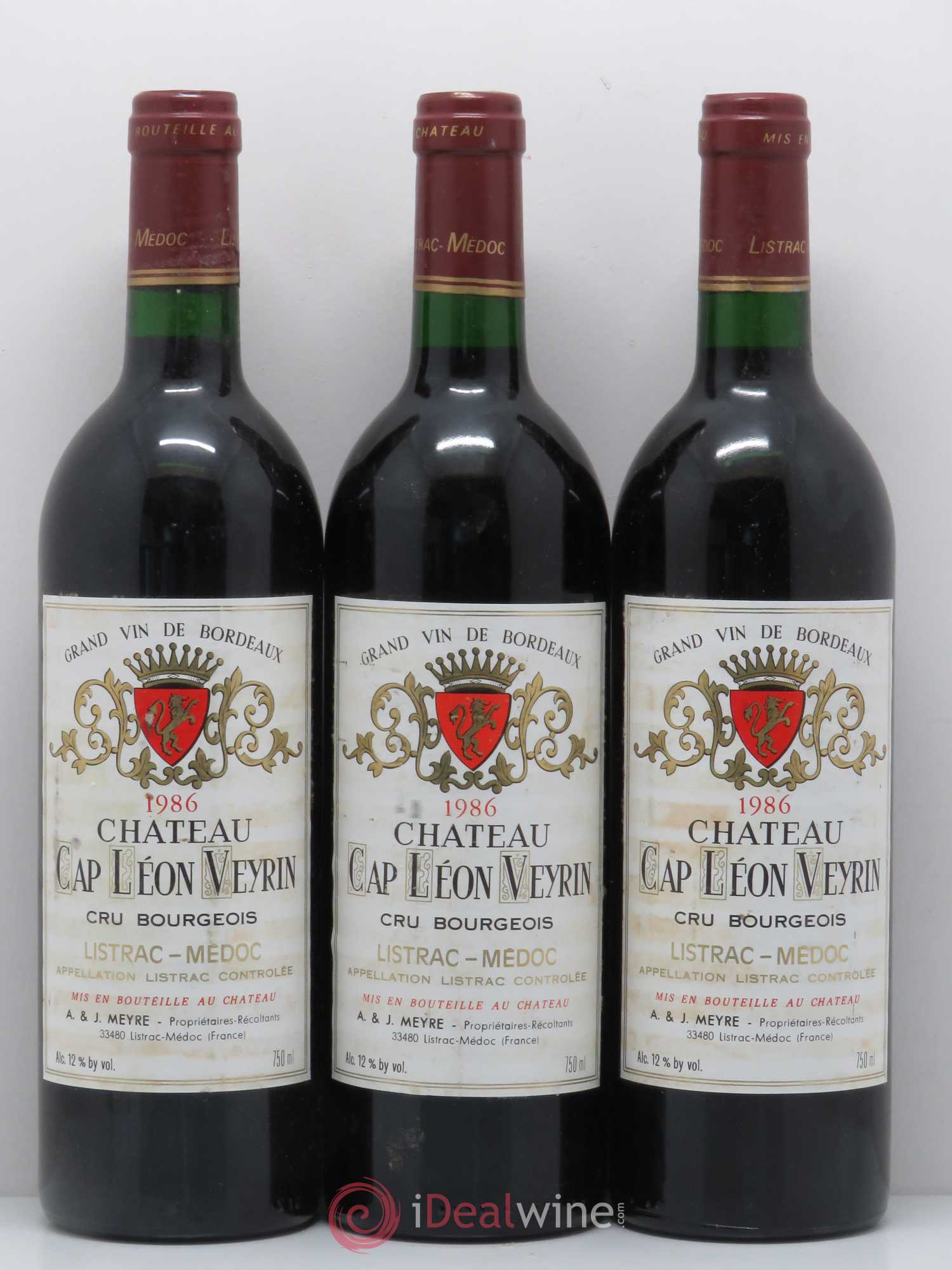 Listrac Château Cap Léon Veyrin 1986 - Posten von 12 Flaschen - 4
