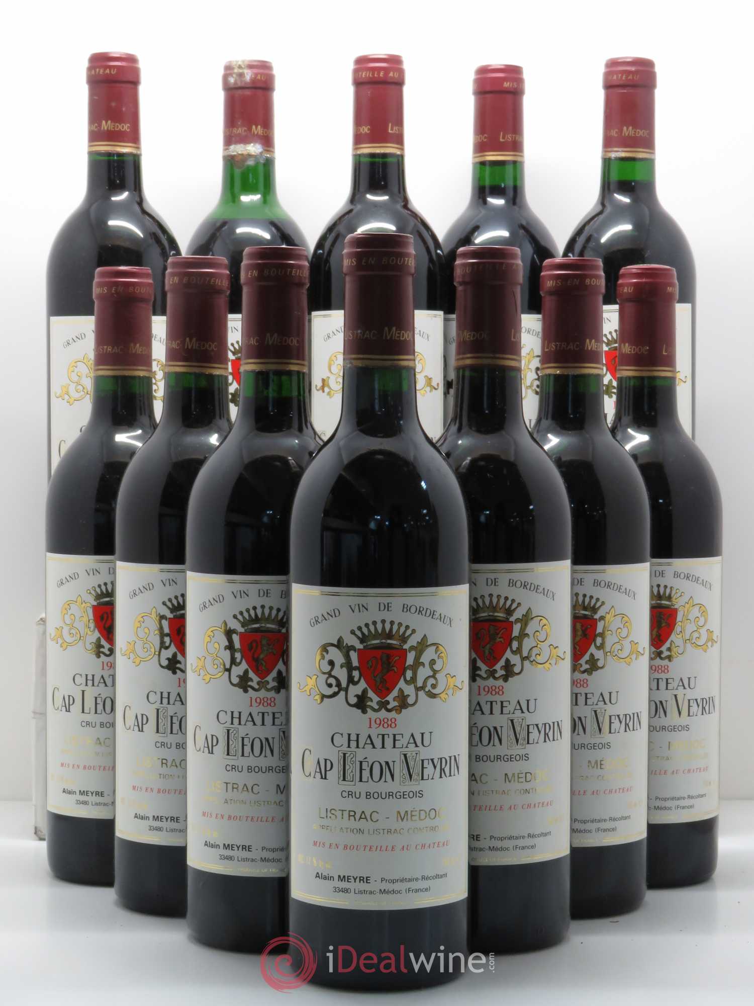 Listrac Château Cap Léon Veyrin 1988 - Posten von 12 Flaschen - 0