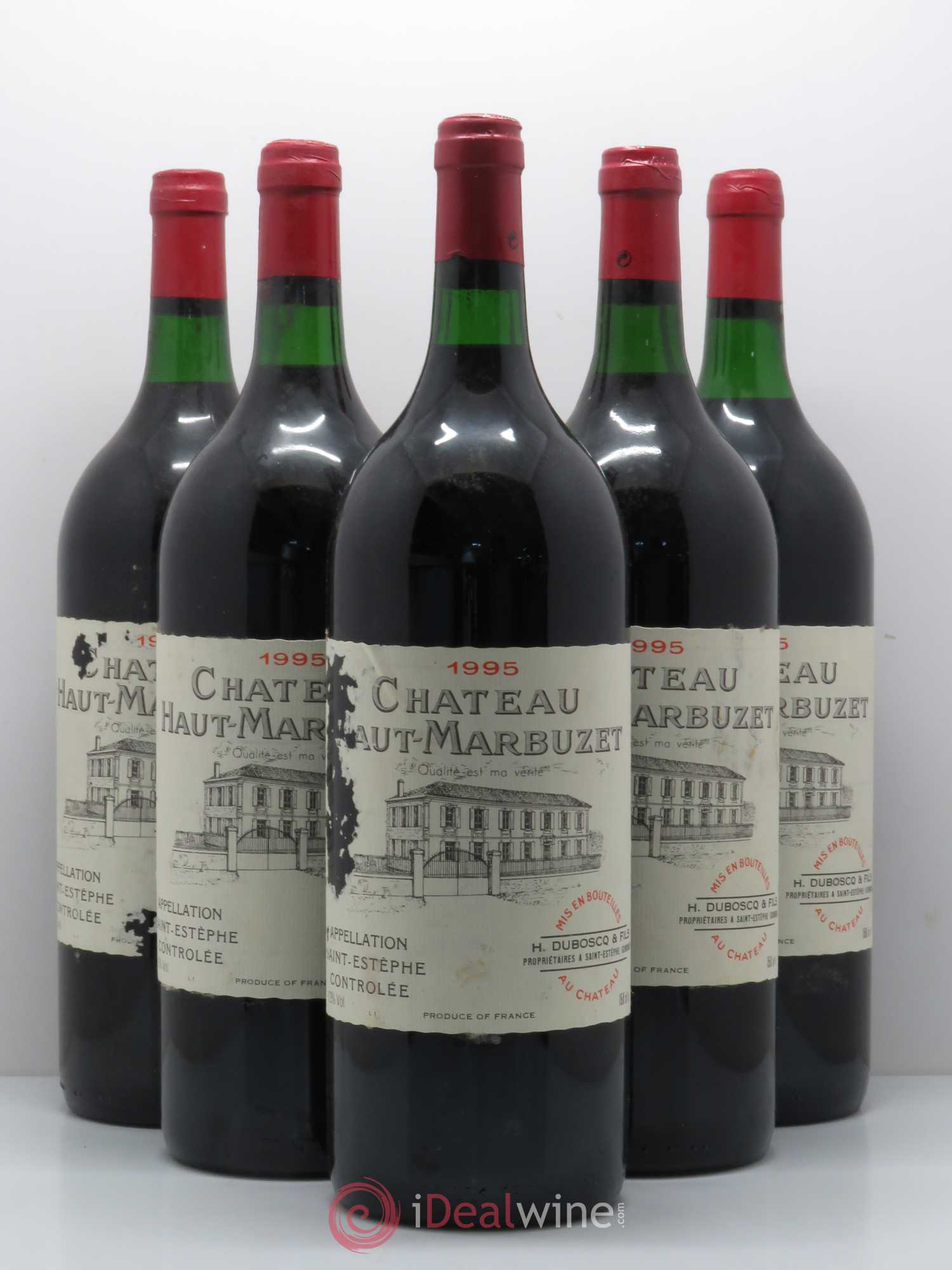Château Haut Marbuzet 1995 - Lot de 5 magnums - 0