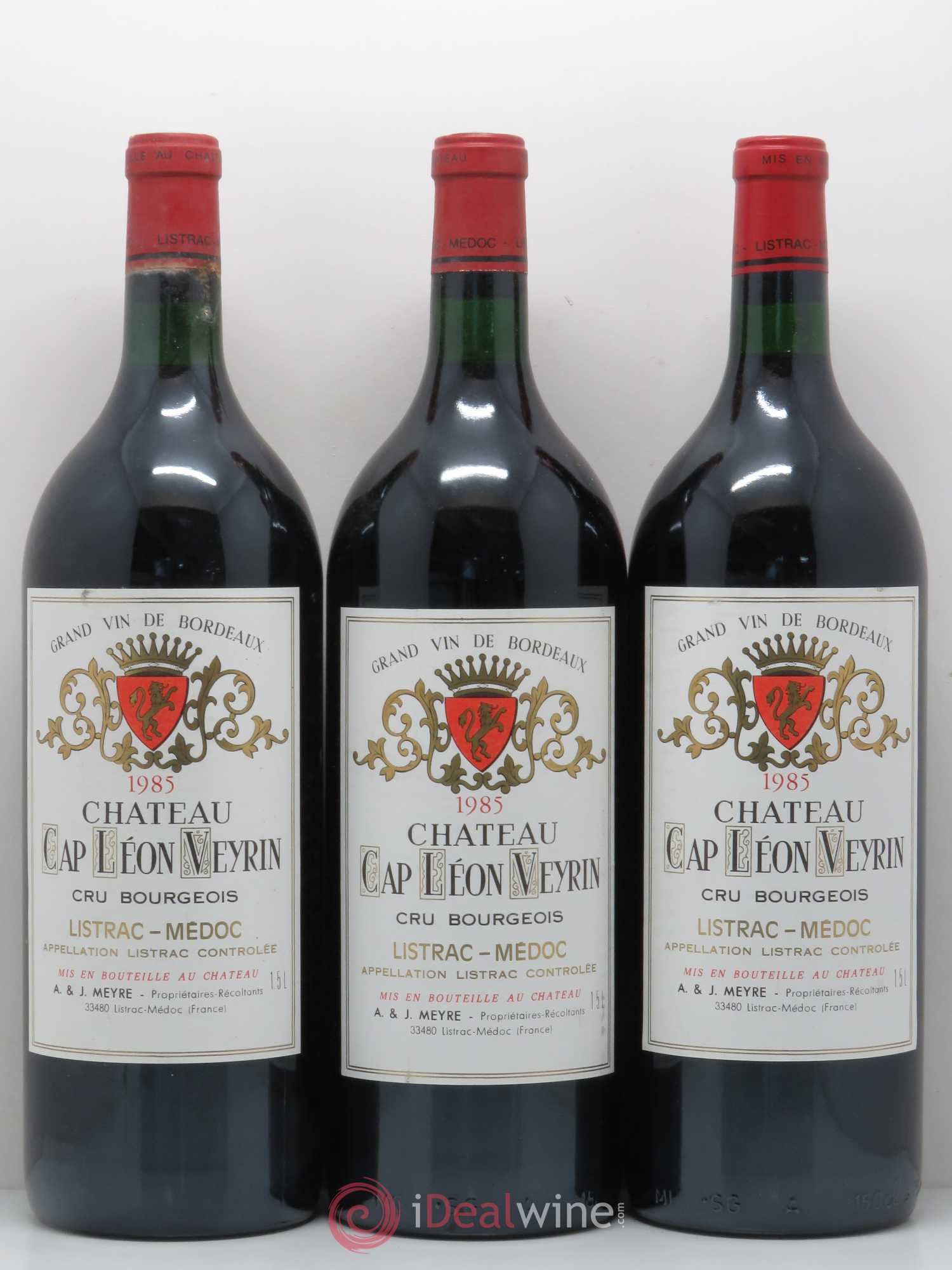 Listrac Château Cap Léon Veyrin 1985 - Posten von 6 Magnum - 2
