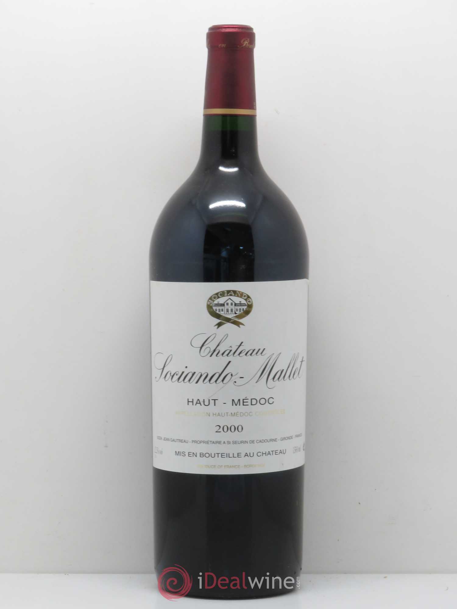 Château Sociando Mallet 2000 - Lot de 1 magnum - 0