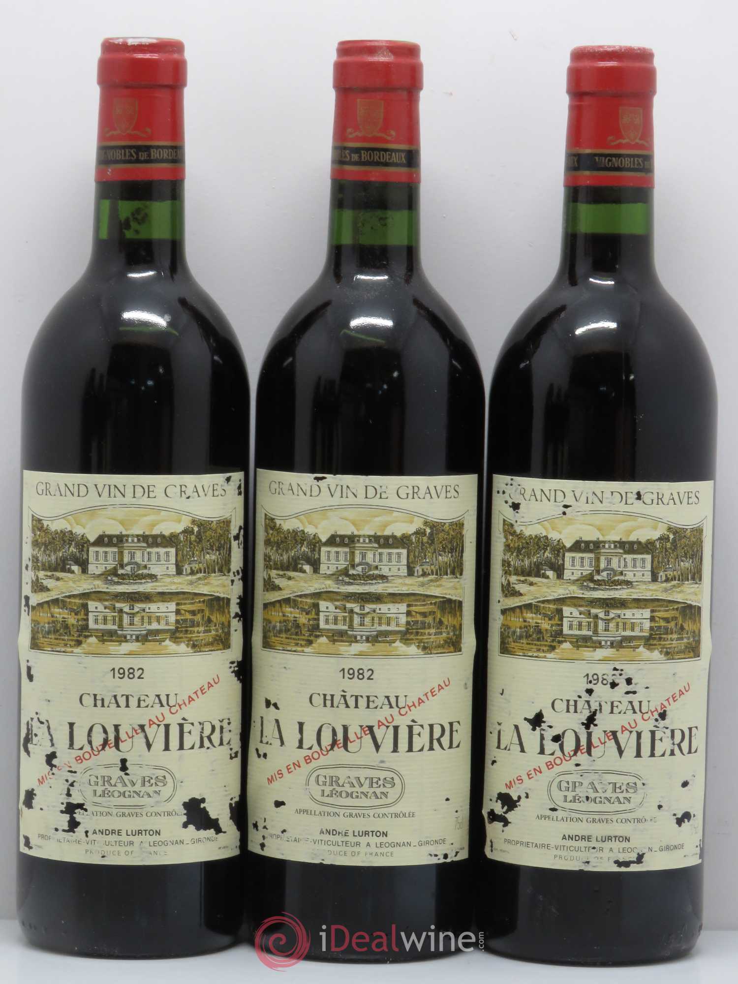 Château la Louvière 1982 - Lot de 6 bouteilles - 1