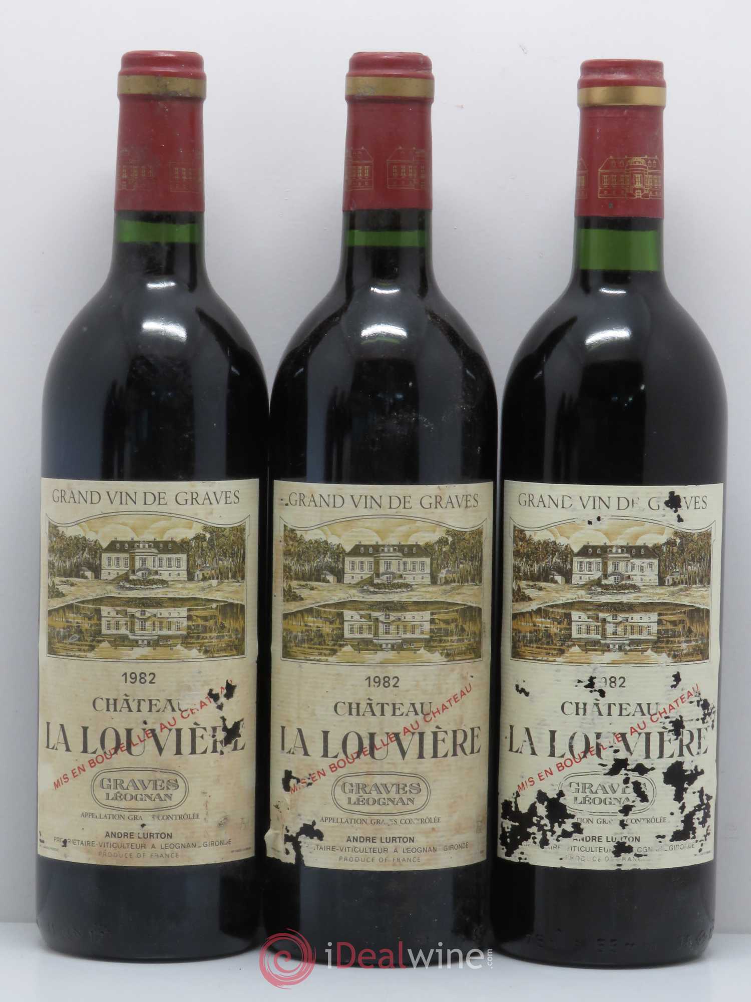 Château la Louvière 1982 - Lot de 6 bouteilles - 1