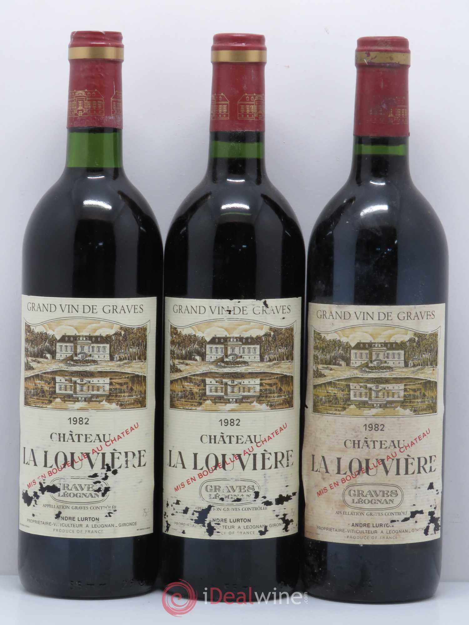 Château la Louvière 1982 - Lot de 6 bouteilles - 2