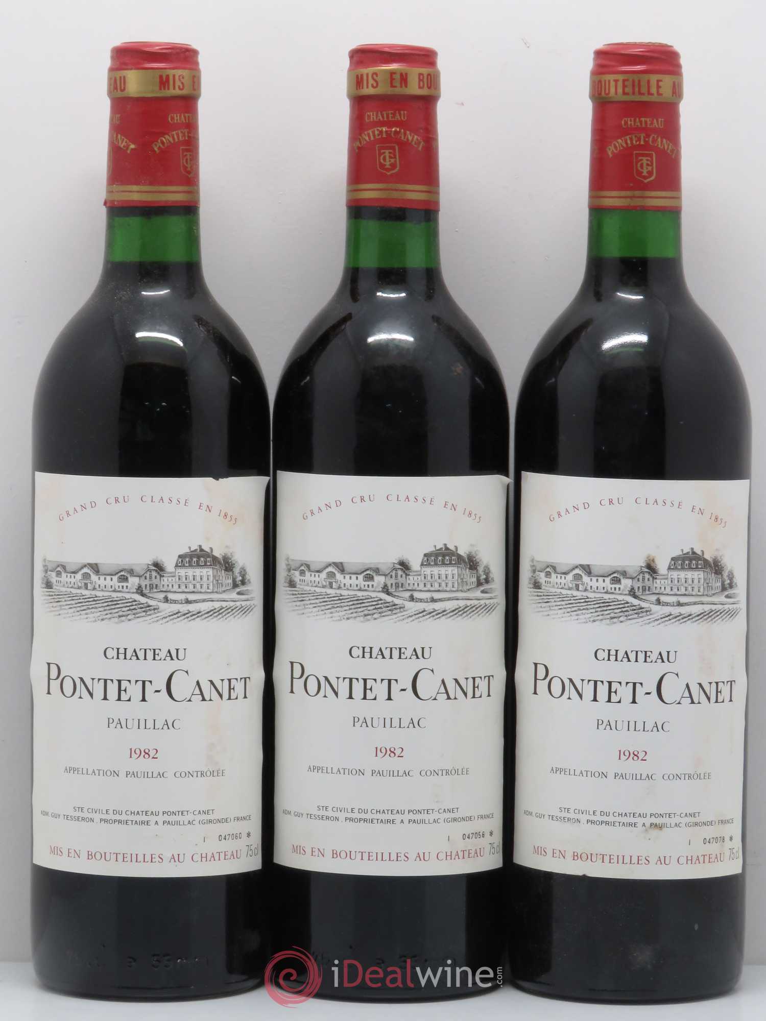 Château Pontet Canet 5ème Grand Cru Classé 1982 - Lot de 12 bouteilles - 2