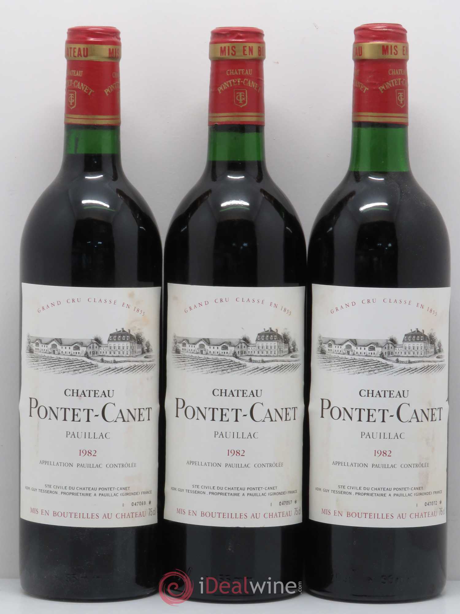 Château Pontet Canet 5ème Grand Cru Classé 1982 - Lot de 12 bouteilles - 3