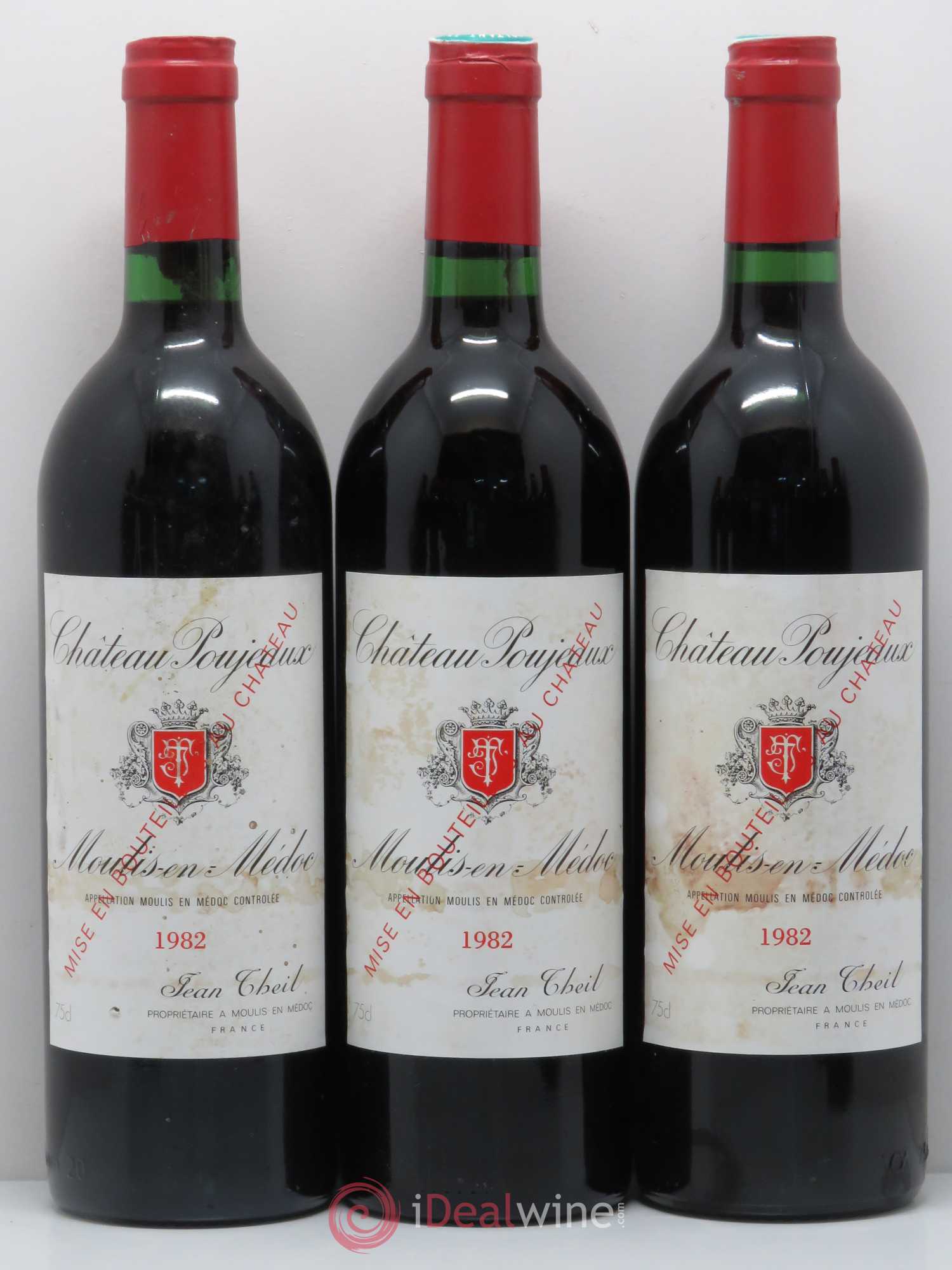 Château Poujeaux 1982 - Lot de 12 bouteilles - 1