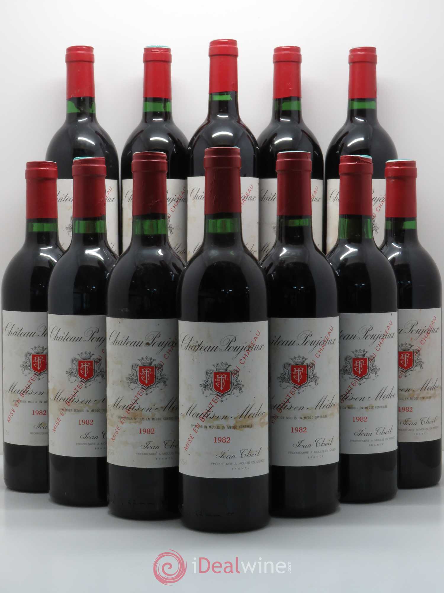 Château Poujeaux 1982 - Lot de 12 bouteilles - 0