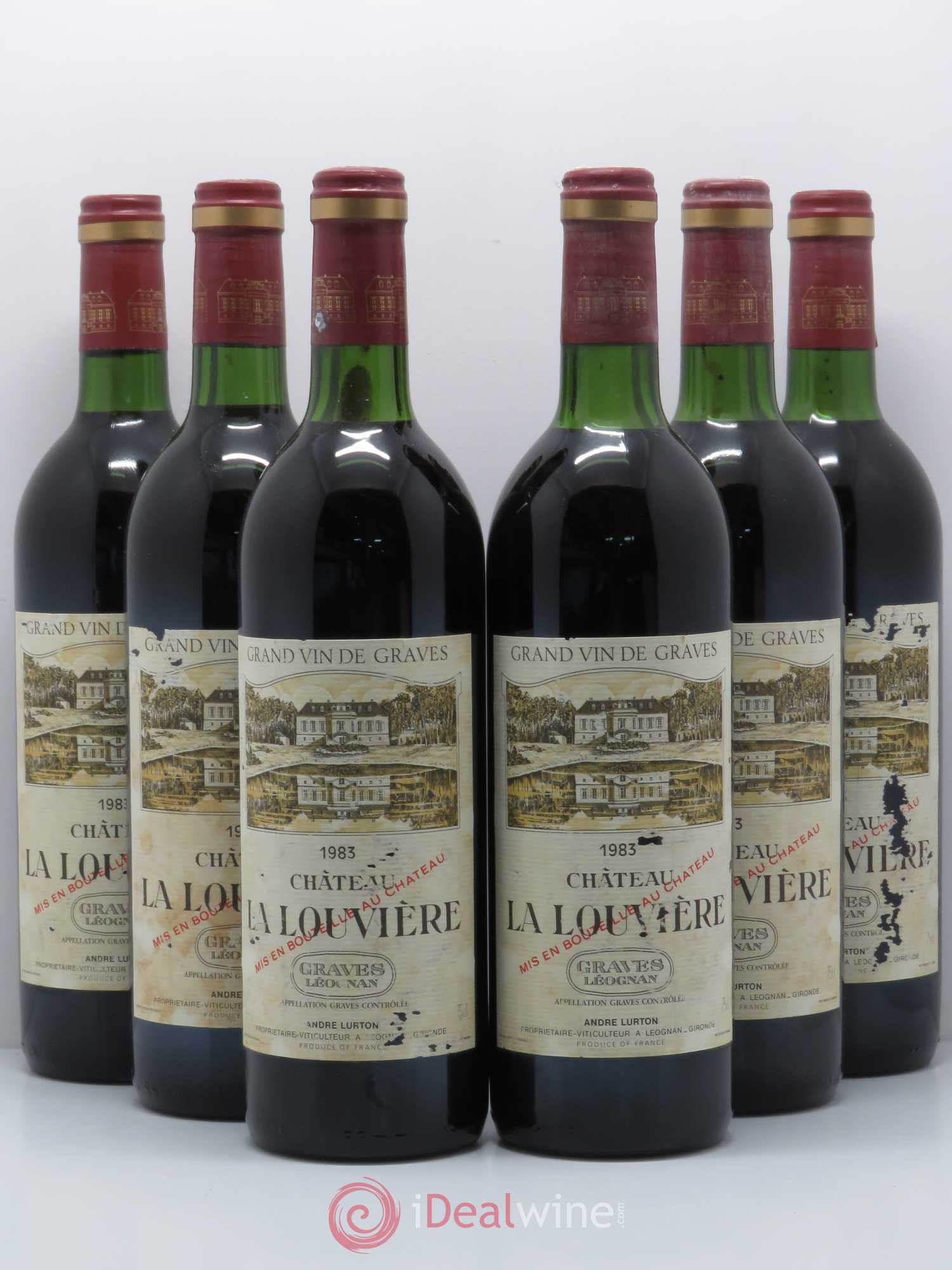Château la Louvière 1983 - Lot de 6 bouteilles - 0