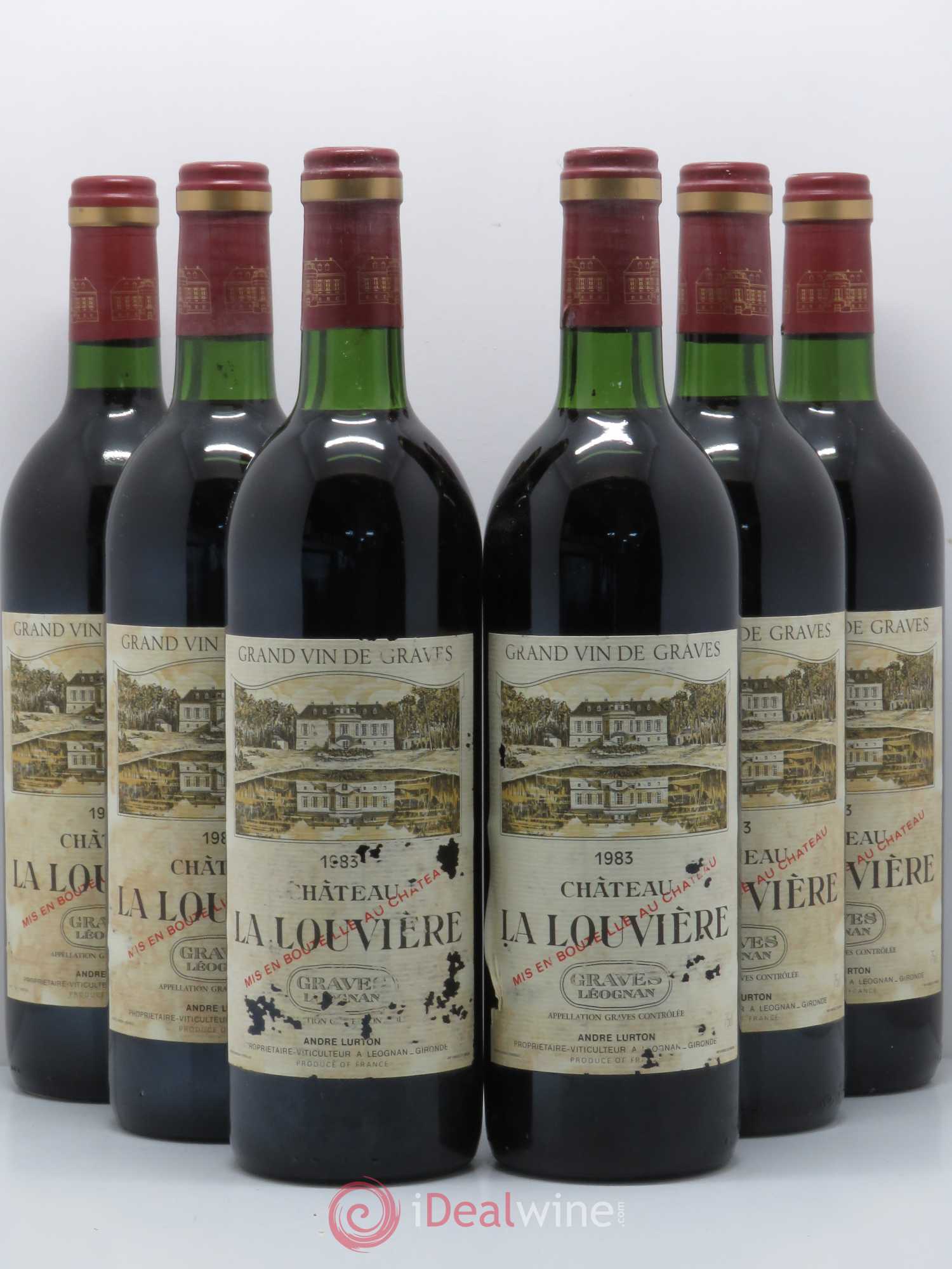 Château la Louvière 1983 - Lot de 6 bouteilles - 0