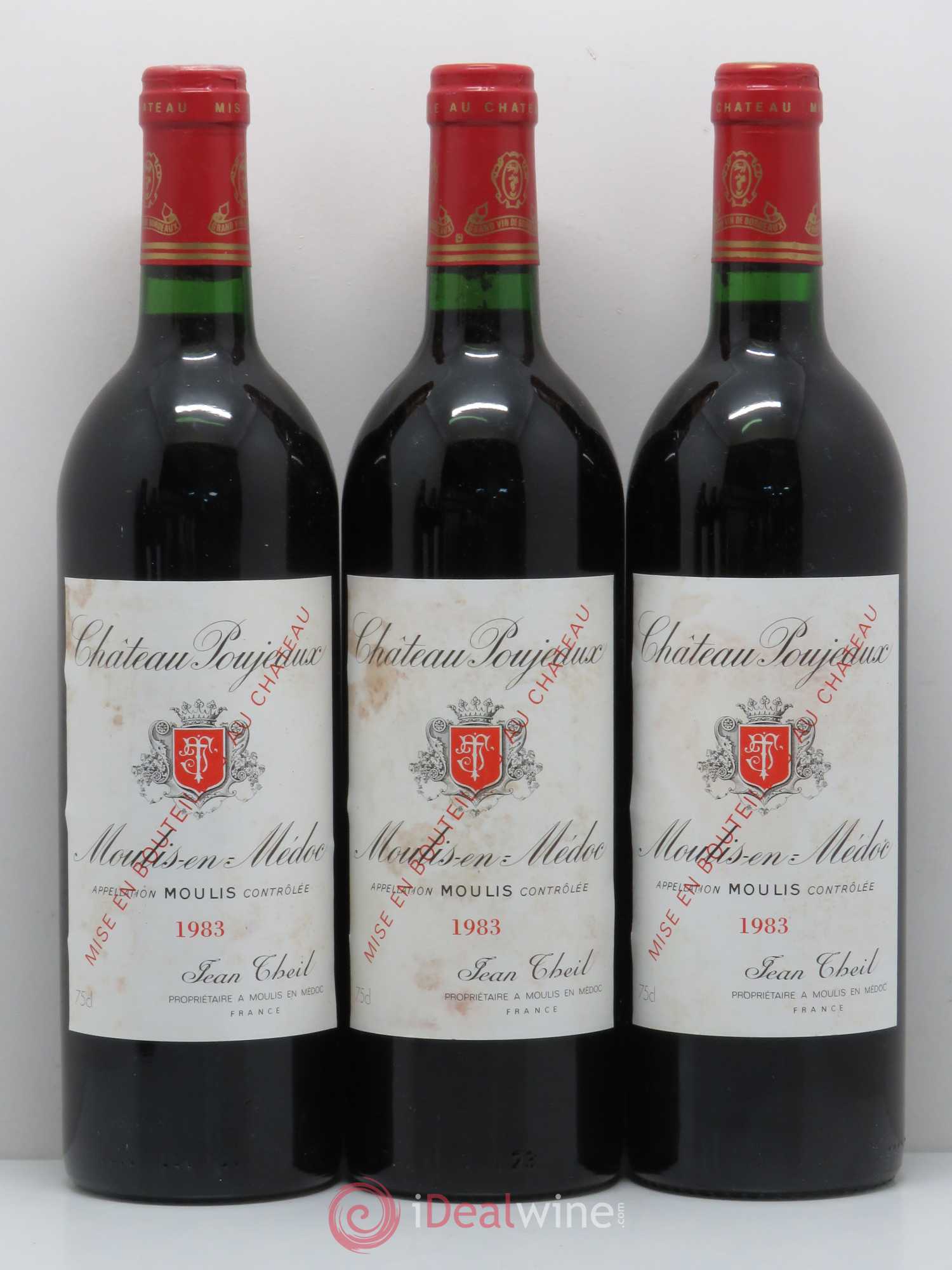 Château Poujeaux 1983 - Lot de 12 bouteilles - 1