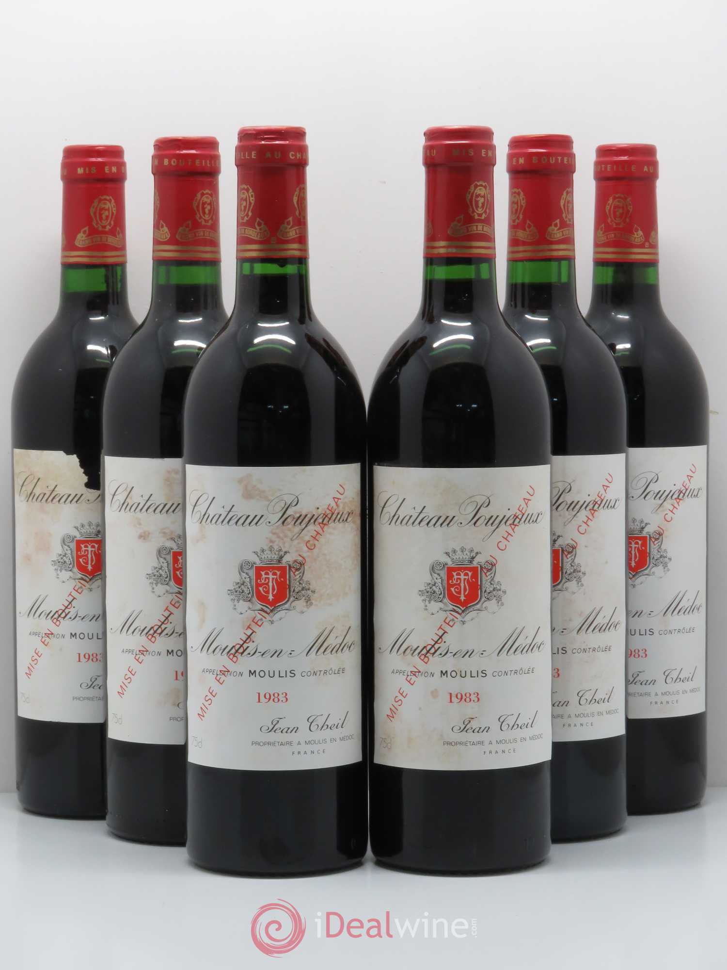 Château Poujeaux 1983 - Lot de 6 bouteilles - 0