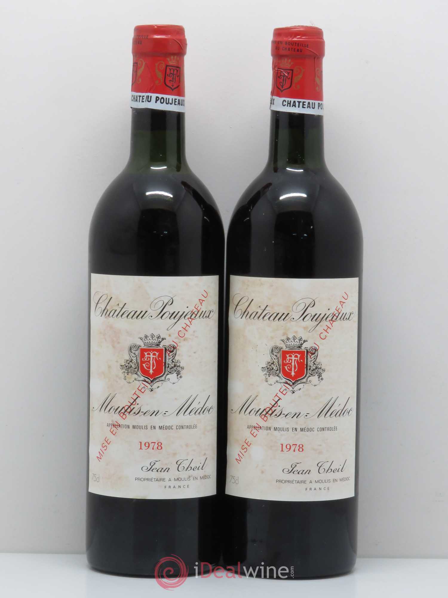 Château Poujeaux 1978 - Lot de 2 bouteilles - 0