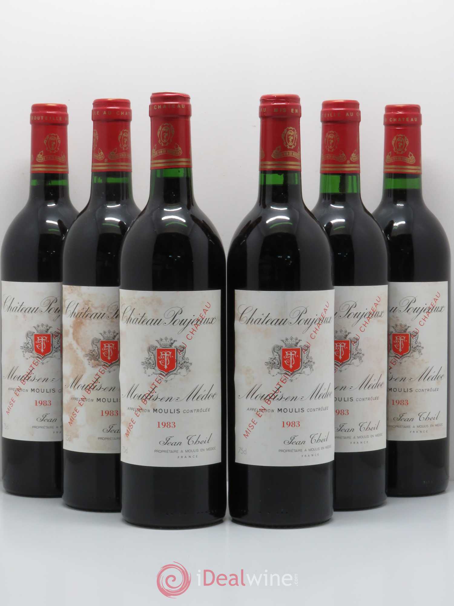 Château Poujeaux 1983 - Lot de 6 bouteilles - 0