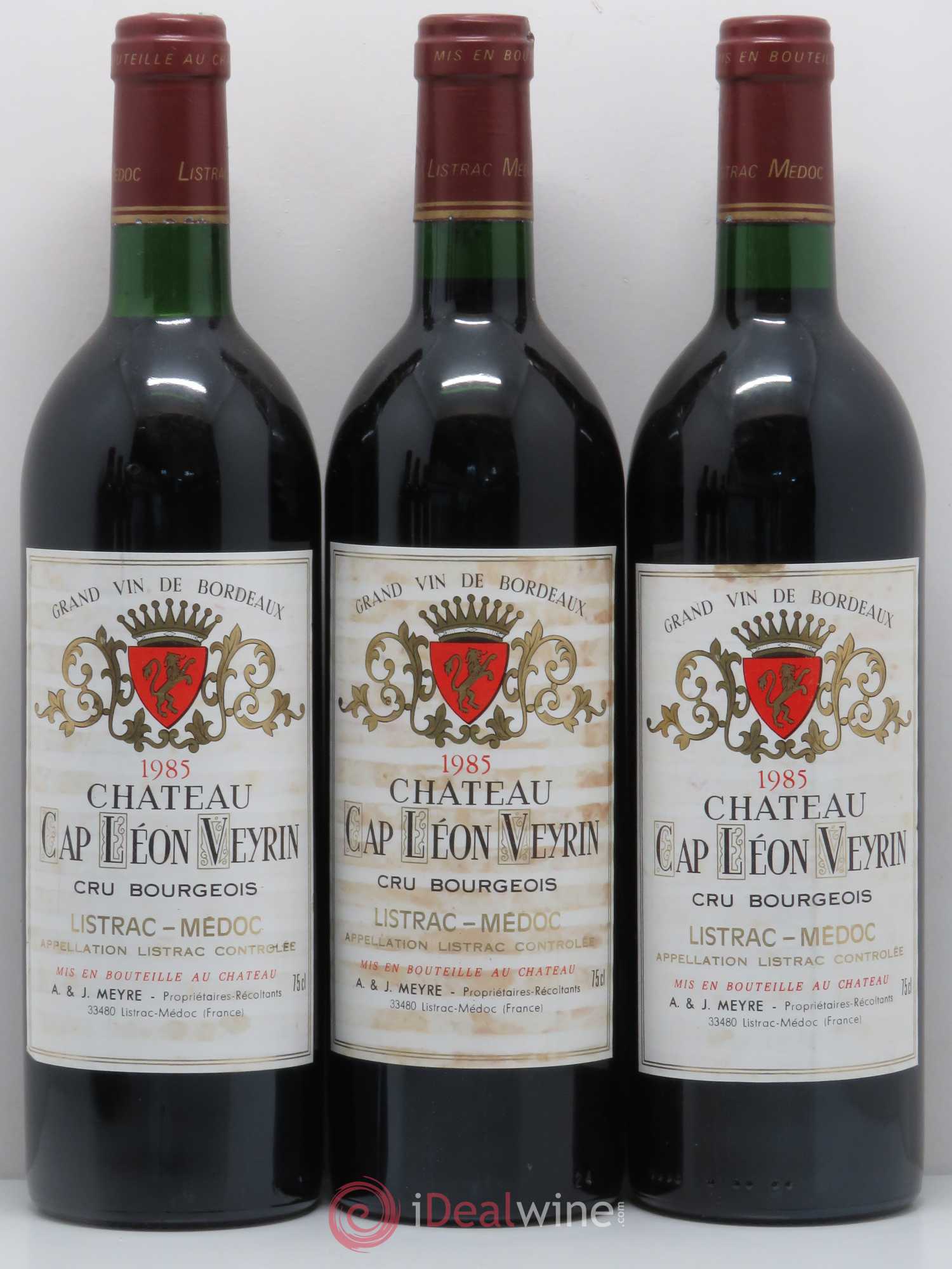 Listrac Château Cap Léon Veyrin 1985 - Posten von 12 Flaschen - 3