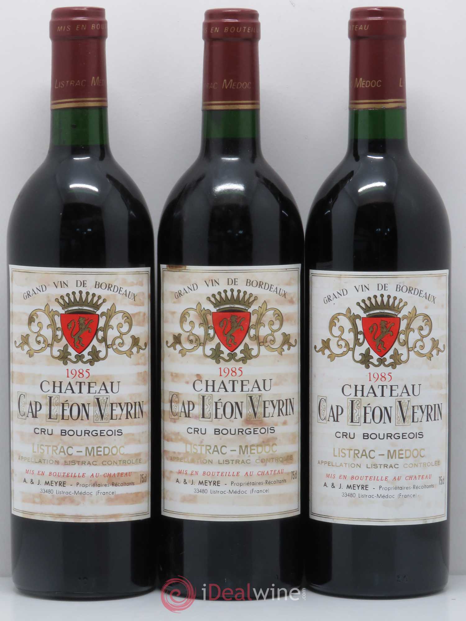 Listrac Château Cap Léon Veyrin 1985 - Posten von 12 Flaschen - 4