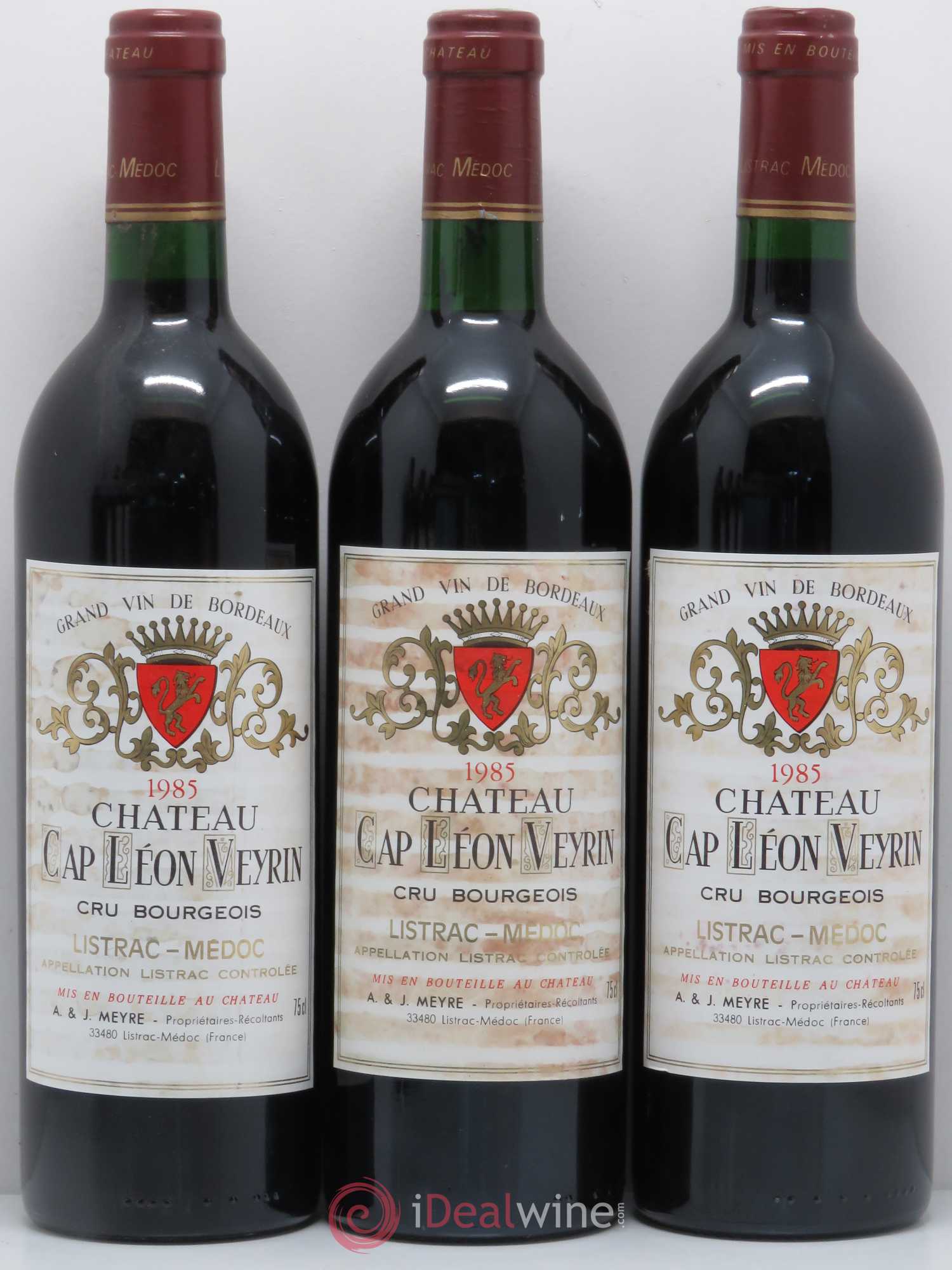 Listrac Château Cap Léon Veyrin 1985 - Posten von 6 Flaschen - 1