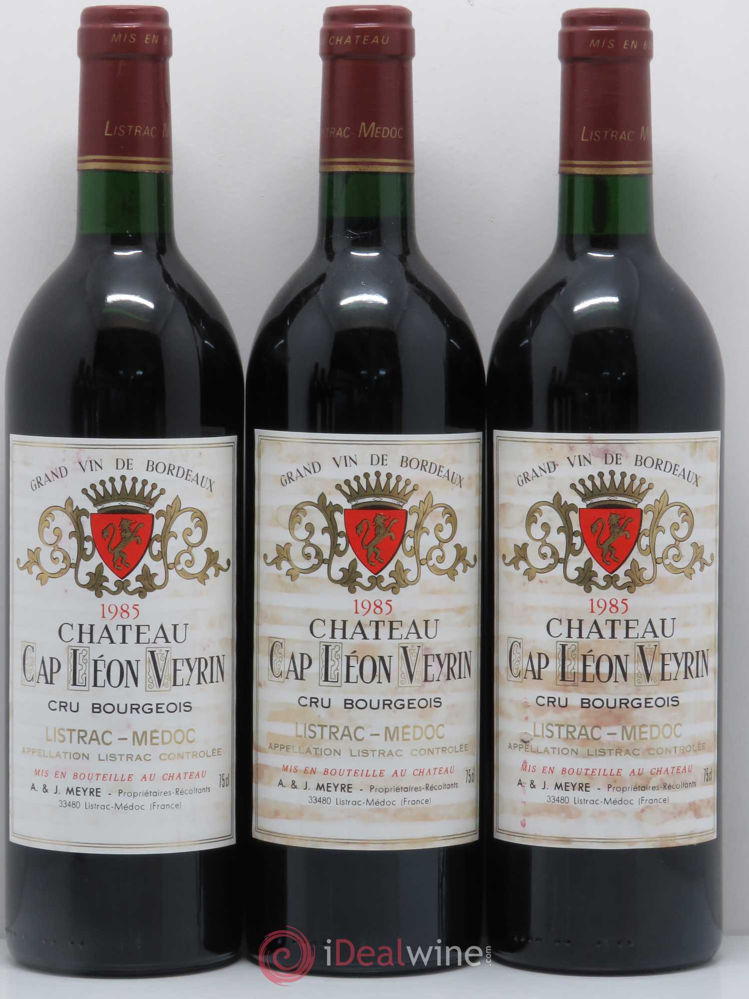 Listrac Château Cap Léon Veyrin 1985 - Posten von 6 Flaschen - 2