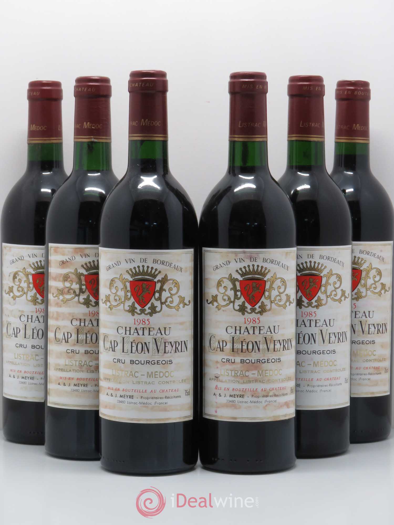 Listrac Château Cap Léon Veyrin 1985 - Posten von 6 Flaschen - 0