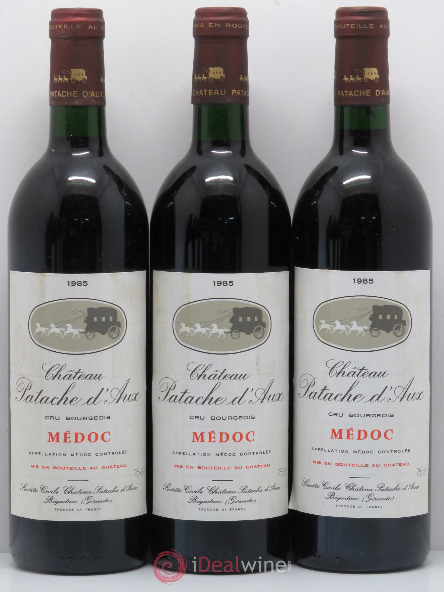 Château Patache d'Aux Cru Bourgeois 1985 - Lot de 12 bouteilles - 1