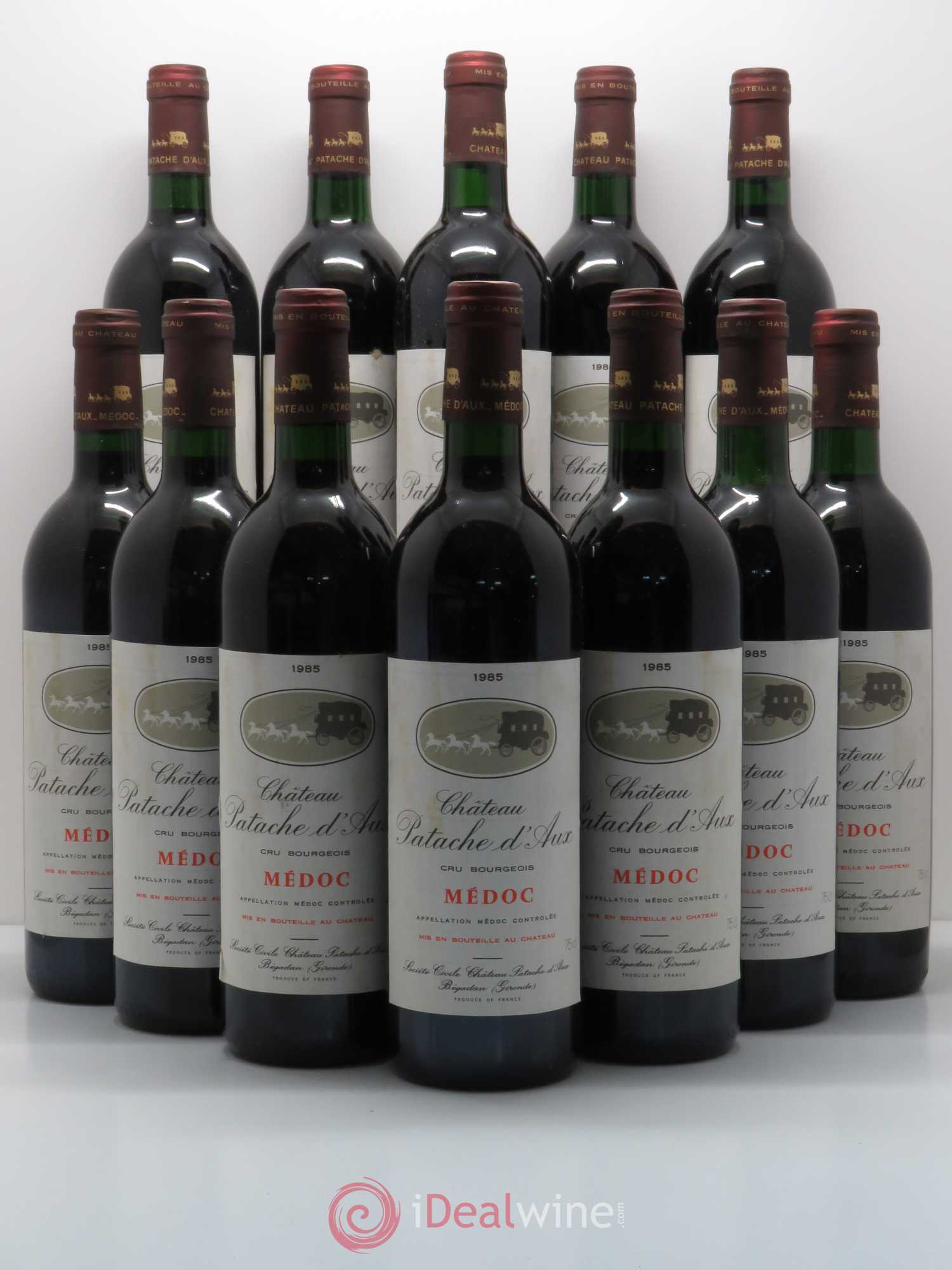 Château Patache d'Aux Cru Bourgeois 1985 - Lot de 12 bouteilles - 0