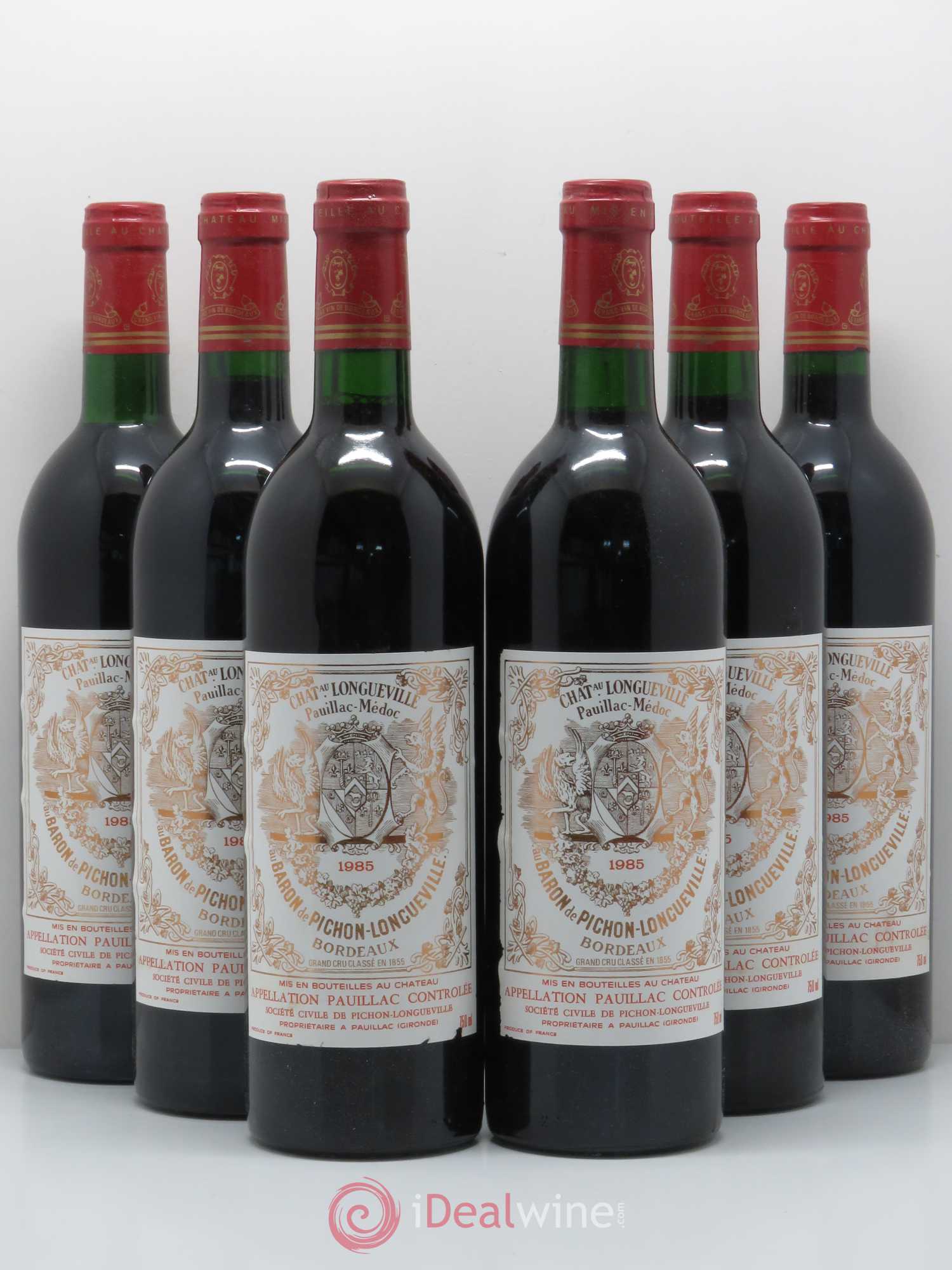 Pichon Longueville Baron 2ème Grand Cru Classé 1985 - Lot de 6 bouteilles - 0