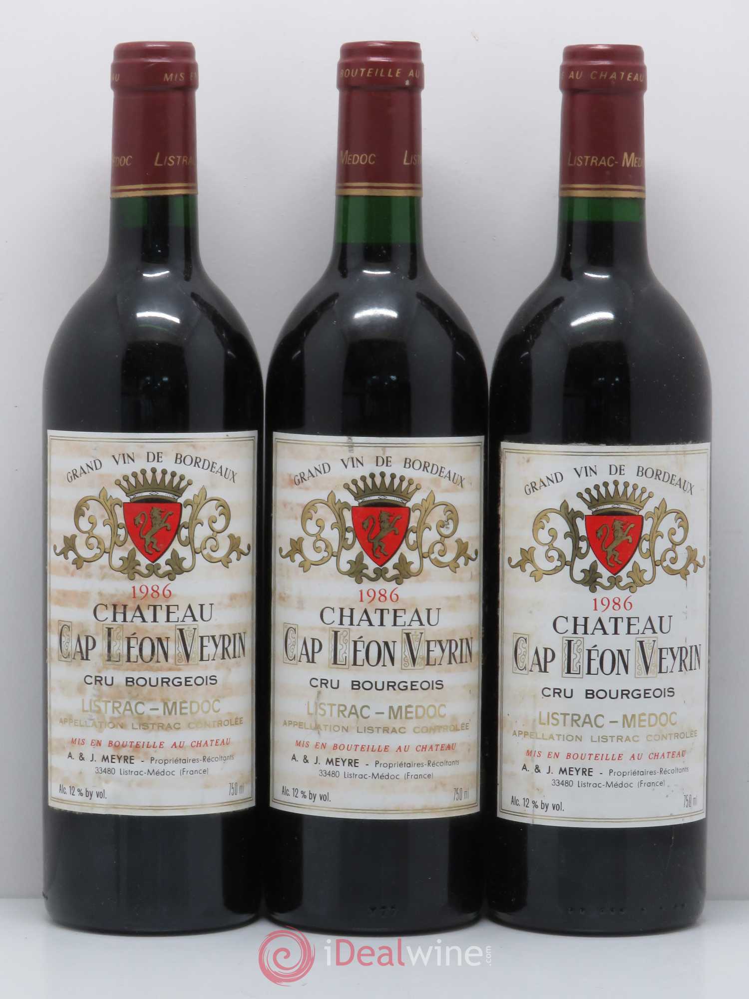 Listrac Château Cap Léon Veyrin 1986 - Posten von 12 Flaschen - 4