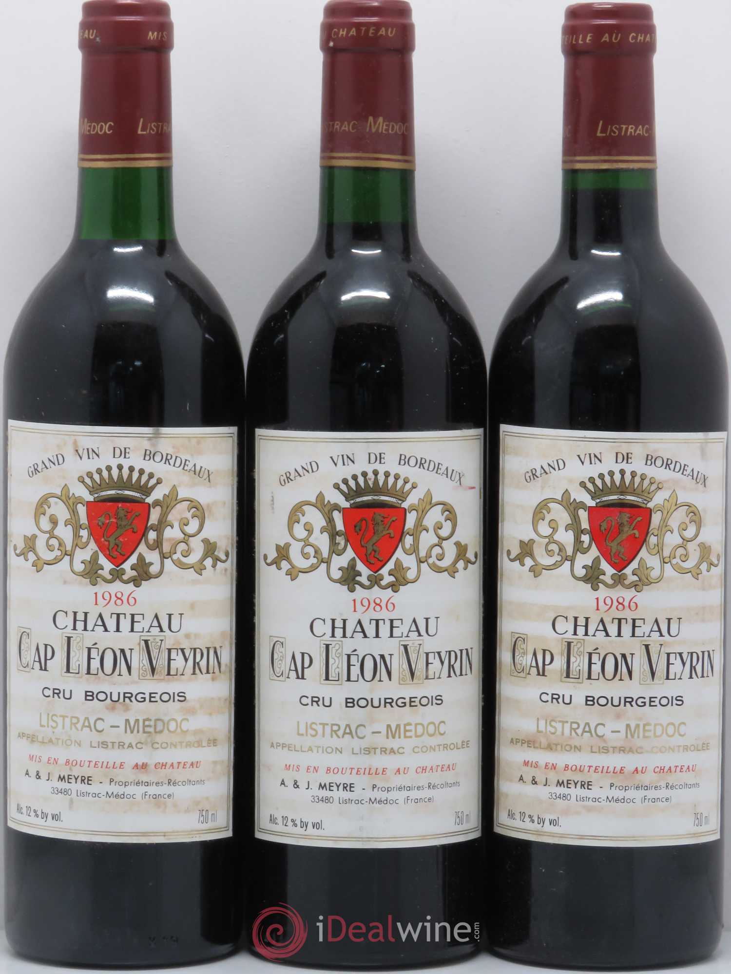 Listrac Château Cap Léon Veyrin 1986 - Lot de 6 bouteilles - 2