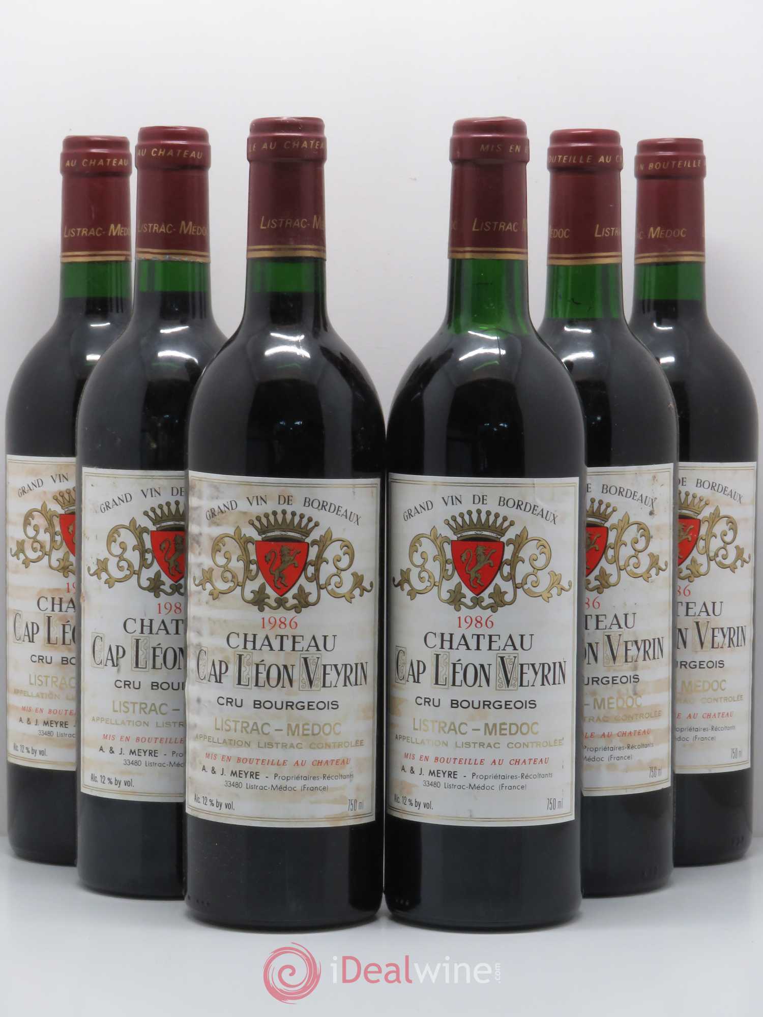 Listrac Château Cap Léon Veyrin 1986 - Posten von 6 Flaschen - 0