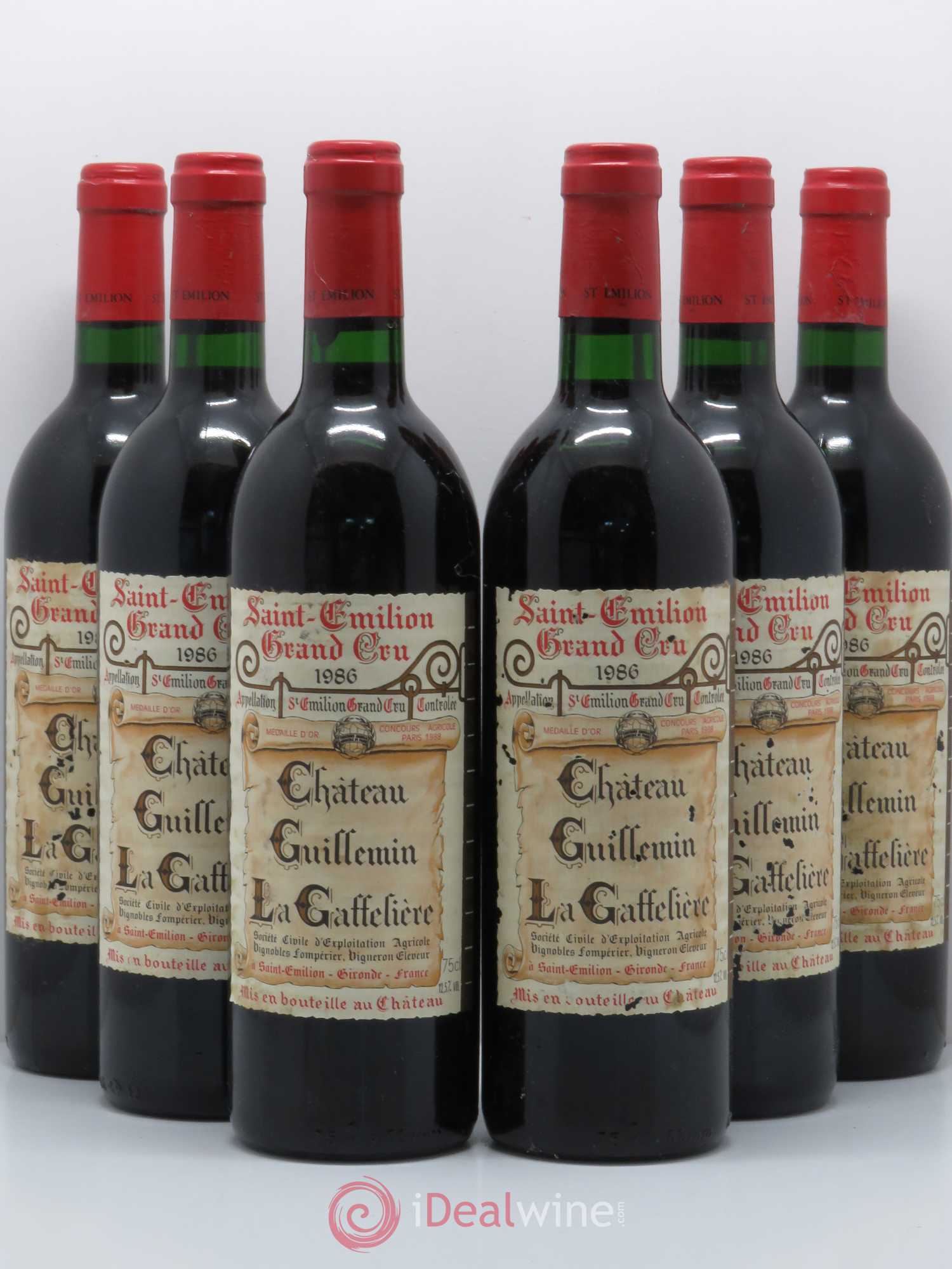 Saint-Émilion Guillemin Gaffelière 1986 - Posten von 6 Flaschen - 0