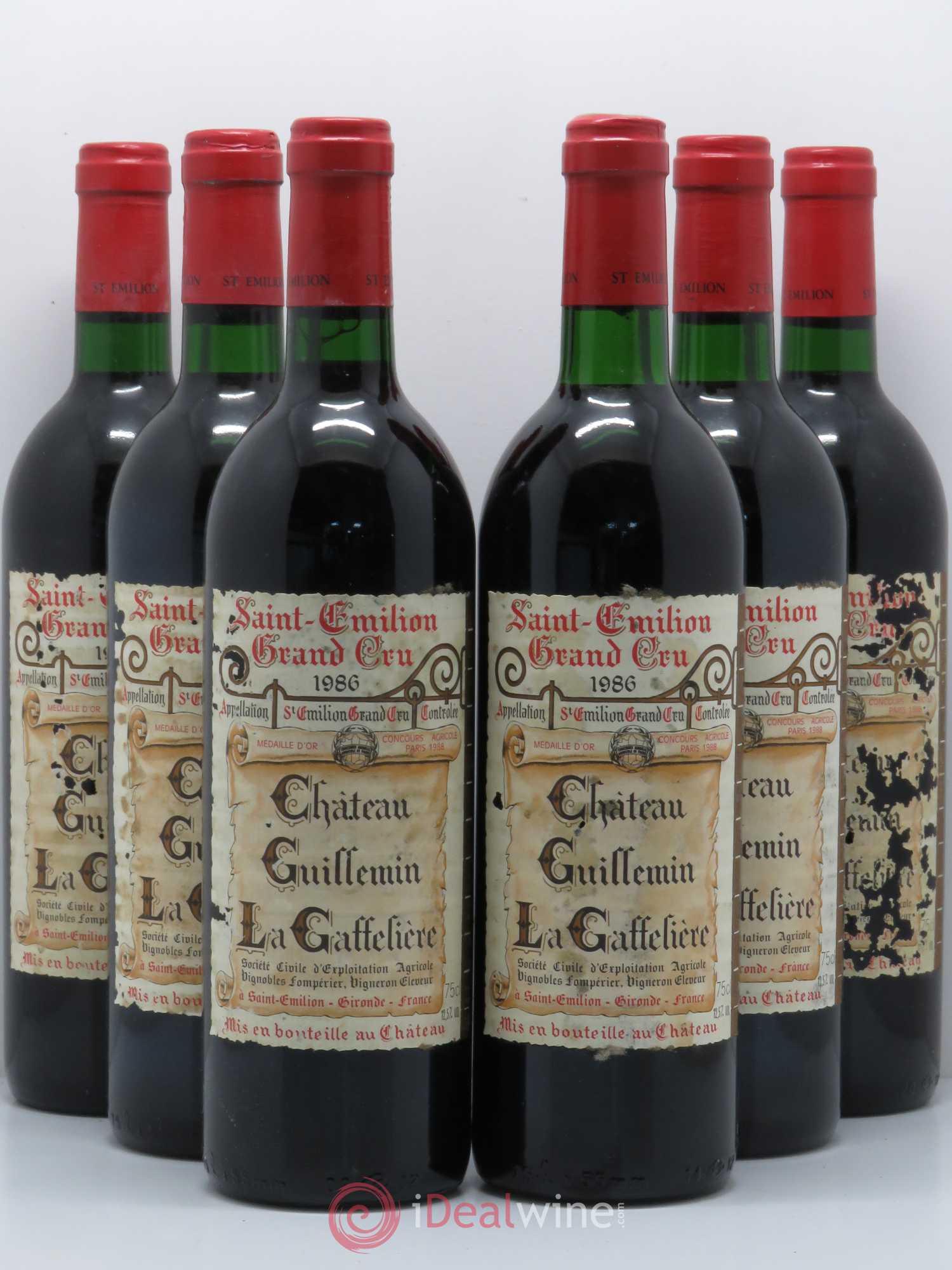 Saint-Émilion Guillemin Gaffelière 1986 - Posten von 6 Flaschen - 0