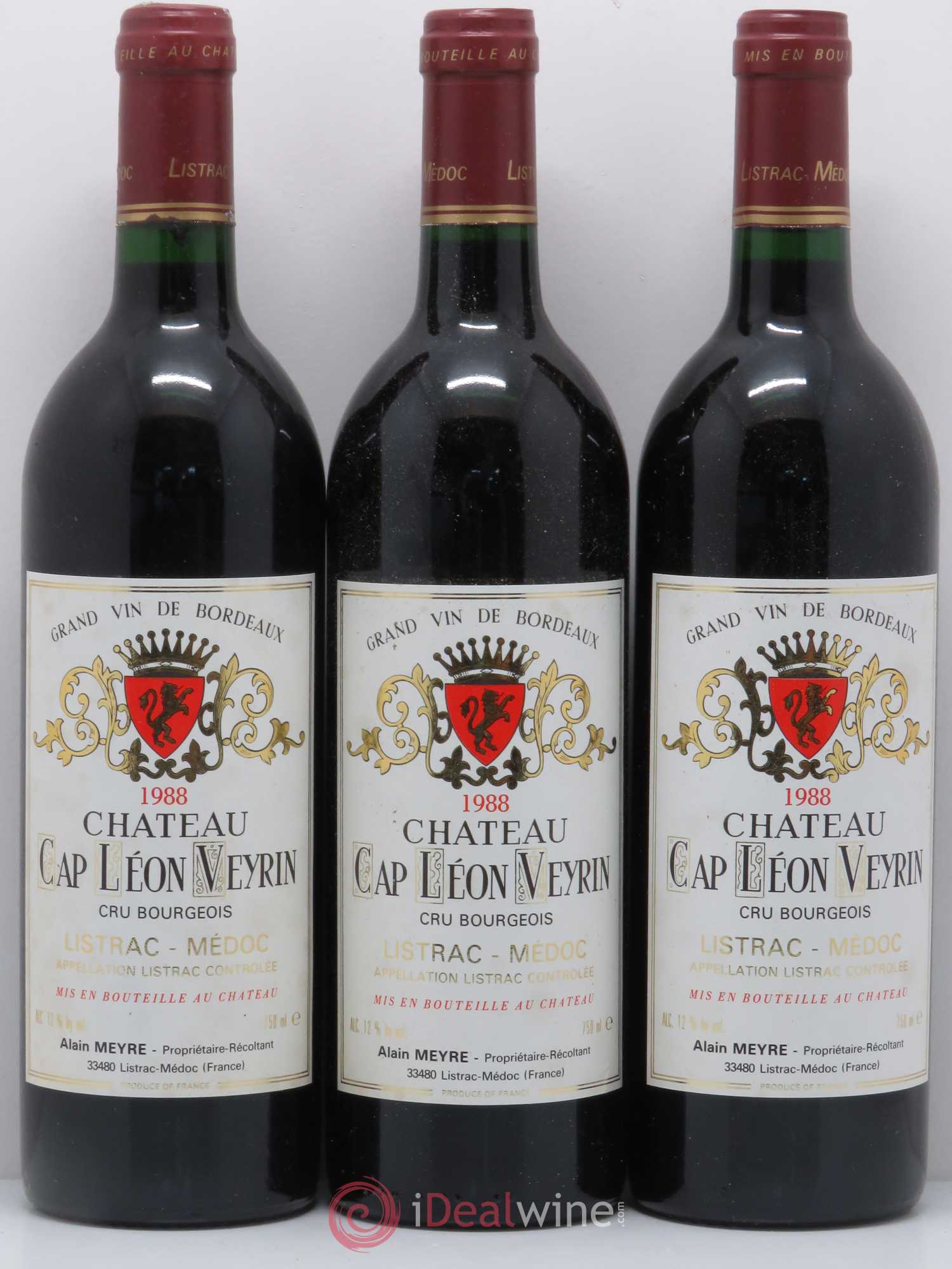 Listrac Château Cap Léon Veyrin 1988 - Posten von 12 Flaschen - 4