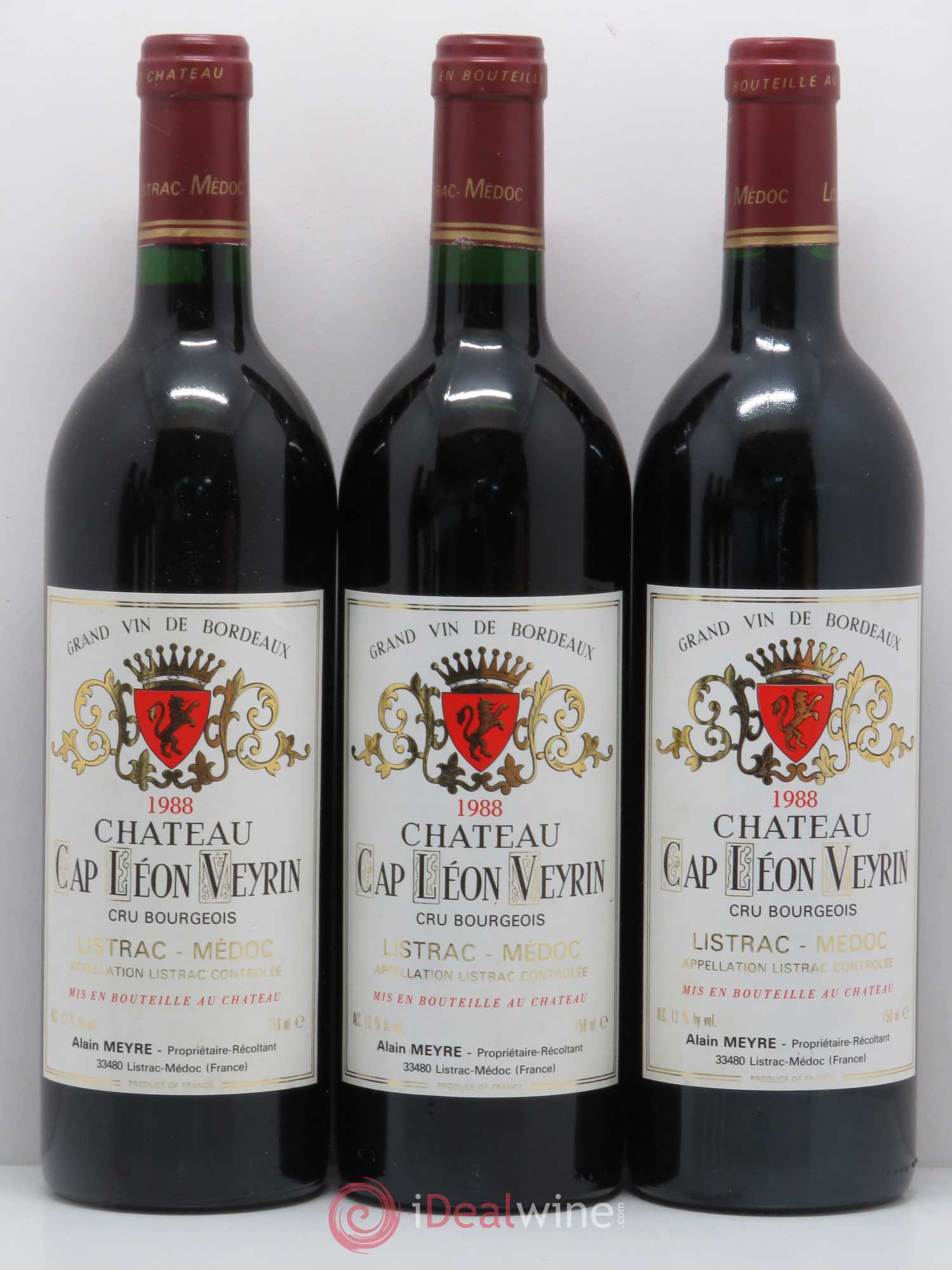 Listrac Château Cap Léon Veyrin 1988 - Posten von 6 Flaschen - 1