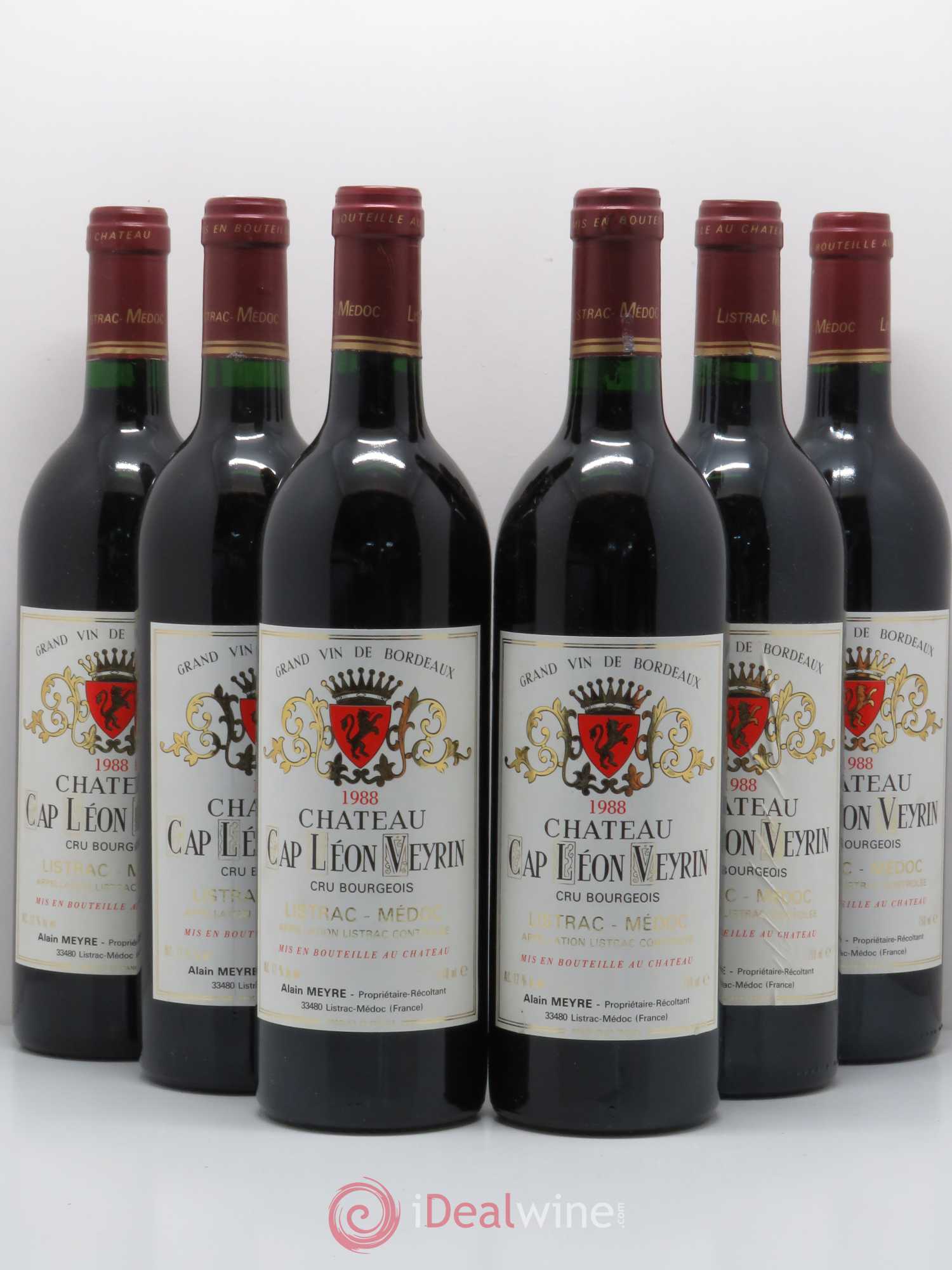 Listrac Château Cap Léon Veyrin 1988 - Posten von 6 Flaschen - 0