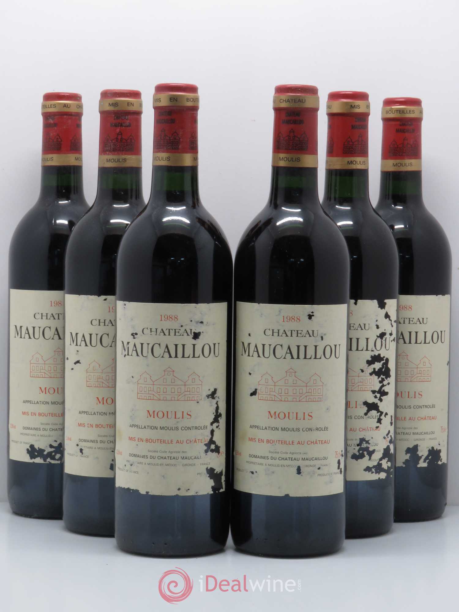 Château Maucaillou 1988 - Lot de 6 bouteilles - 0