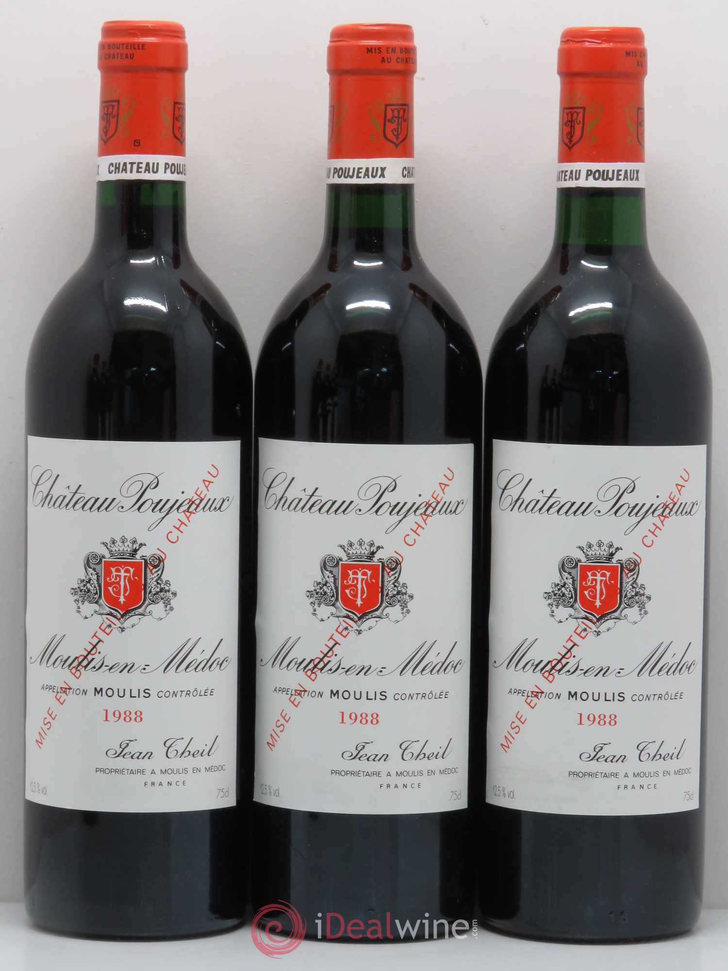 Château Poujeaux 1988 - Lot de 12 bouteilles - 1
