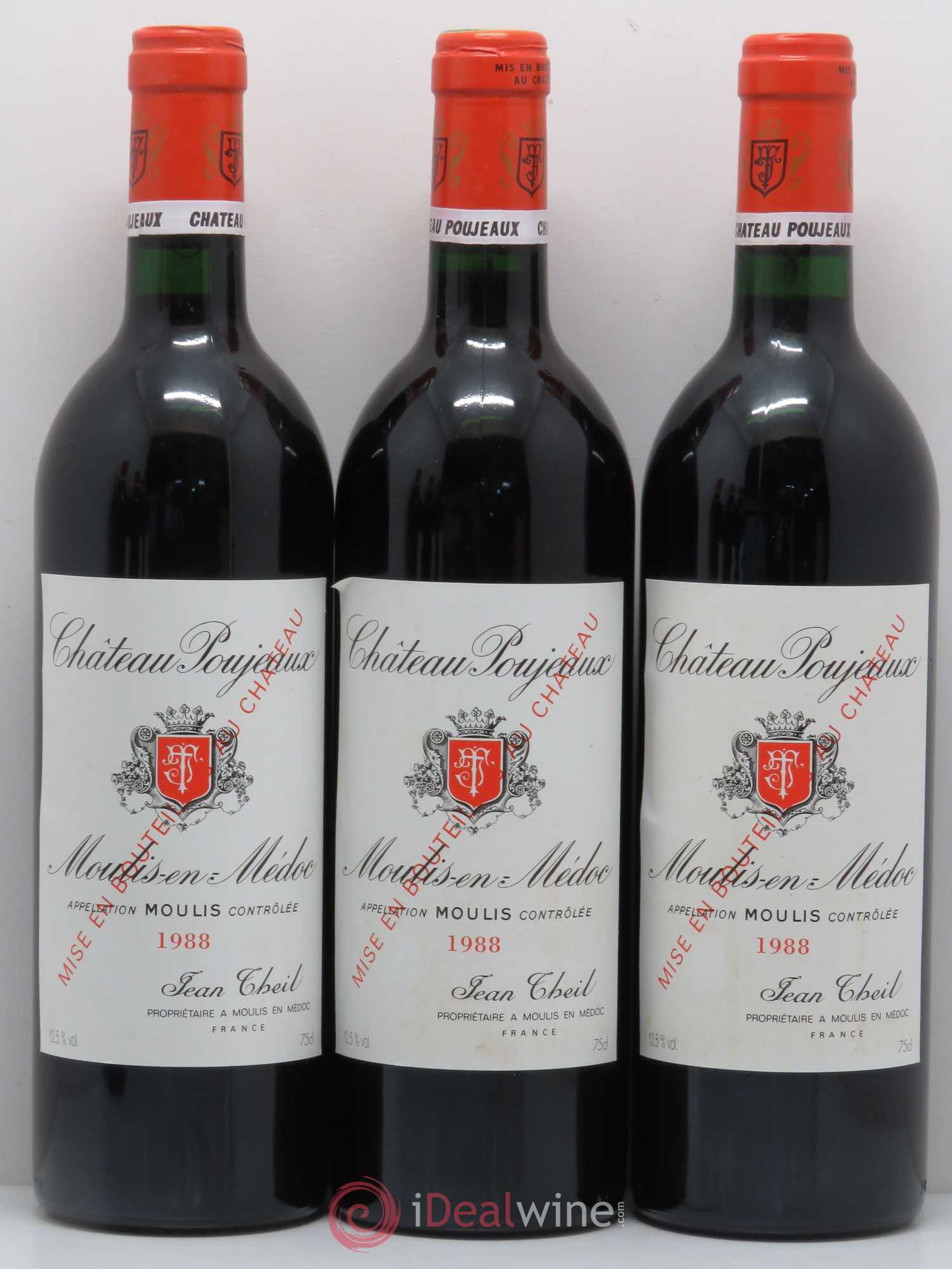 Château Poujeaux 1988 - Lot de 6 bouteilles - 1