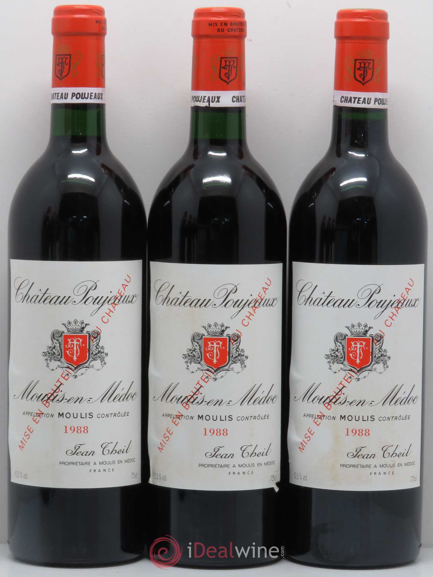 Château Poujeaux 1988 - Lot de 6 bouteilles - 1