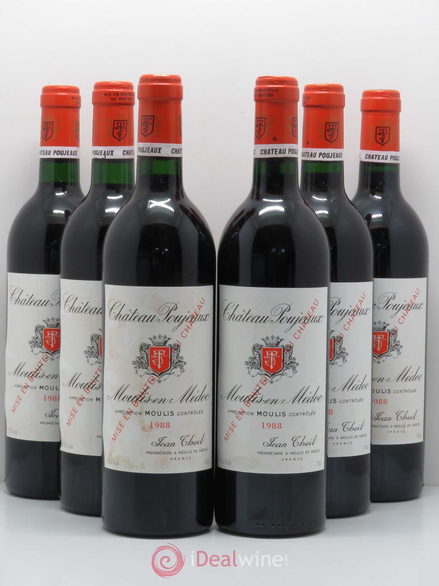 Château Poujeaux 1988 - Lot de 6 bouteilles - 0