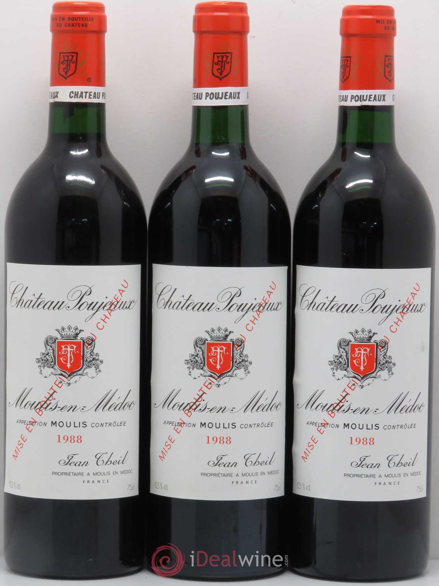Château Poujeaux 1988 - Lot de 6 bouteilles - 1