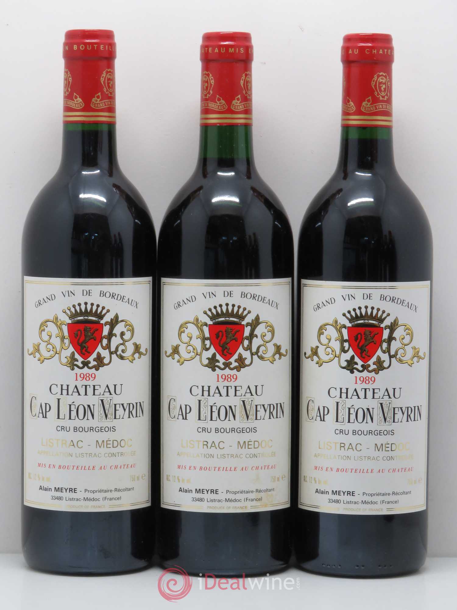 Listrac Château Cap Léon Veyrin 1989 - Posten von 12 Flaschen - 2