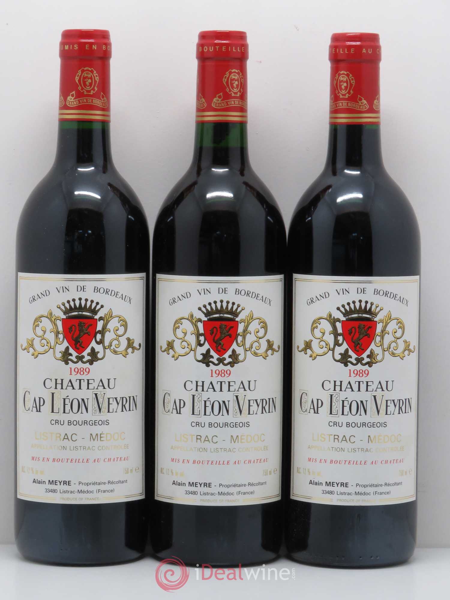 Listrac Château Cap Léon Veyrin 1989 - Posten von 12 Flaschen - 4