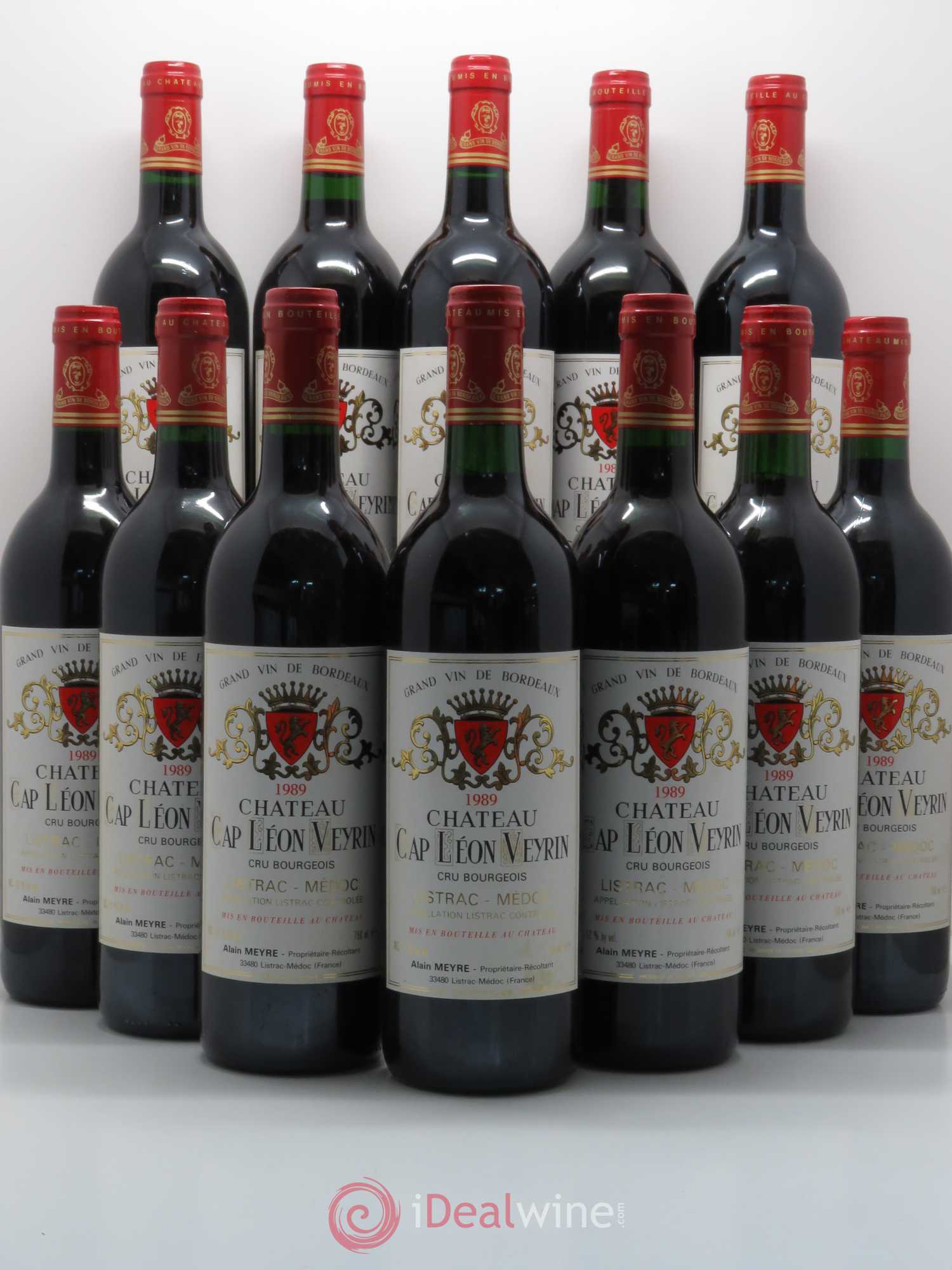 Listrac Château Cap Léon Veyrin 1989 - Posten von 12 Flaschen - 0