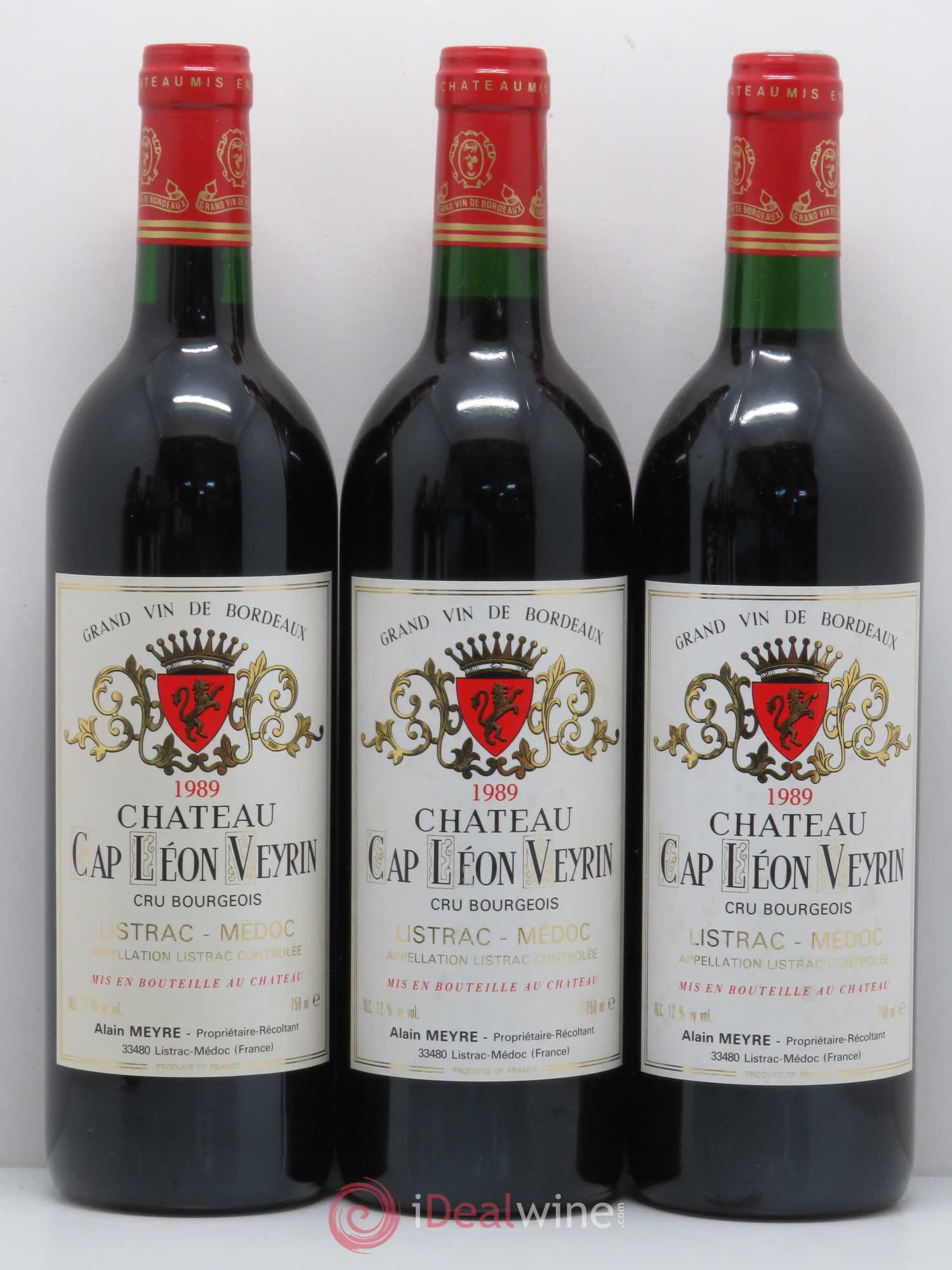 Listrac Château Cap Léon Veyrin 1989 - Posten von 6 Flaschen - 1