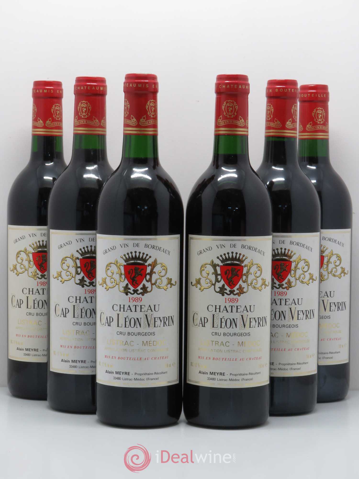 Listrac Château Cap Léon Veyrin 1989 - Posten von 6 Flaschen - 0