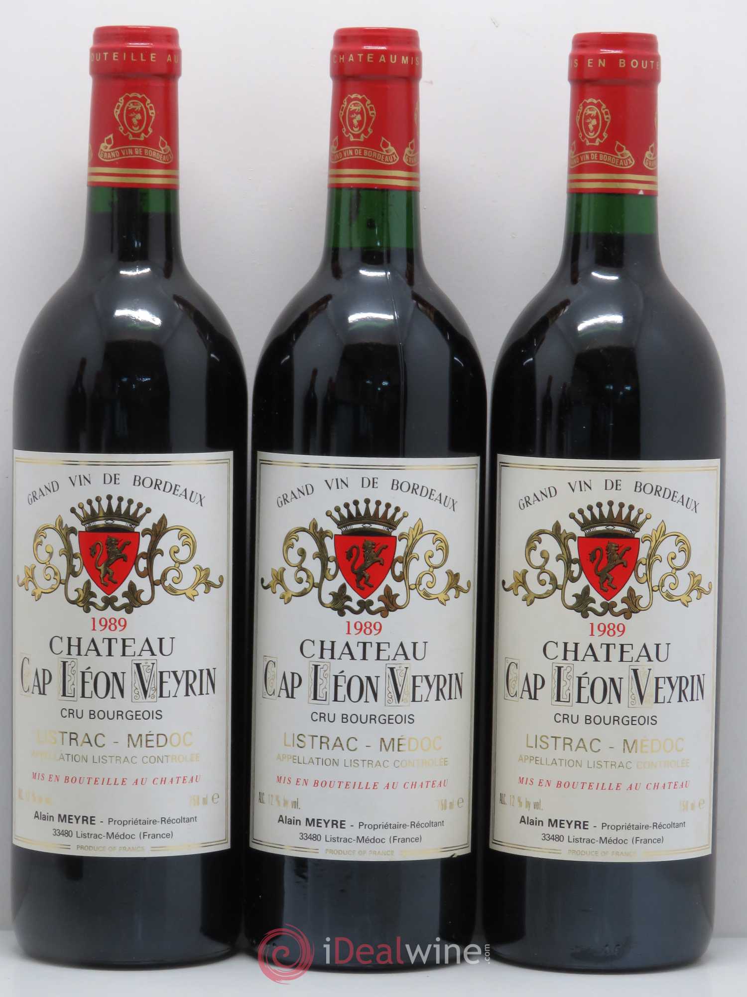 Listrac Château Cap Léon Veyrin 1989 - Posten von 6 Flaschen - 1