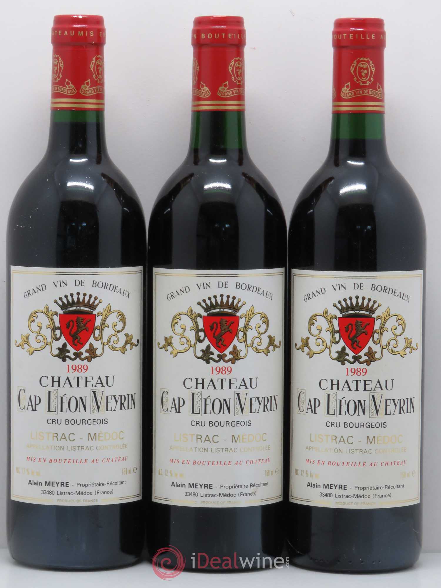 Listrac Château Cap Léon Veyrin 1989 - Posten von 6 Flaschen - 2