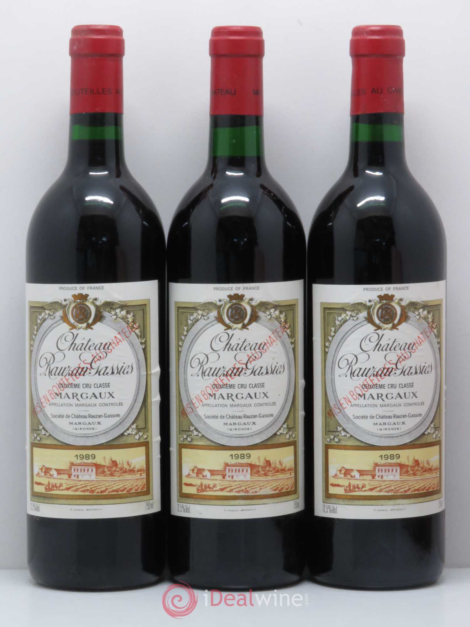 Château Rauzan-Gassies 2ème Grand Cru Classé 1989 - Lot de 6 bouteilles - 1