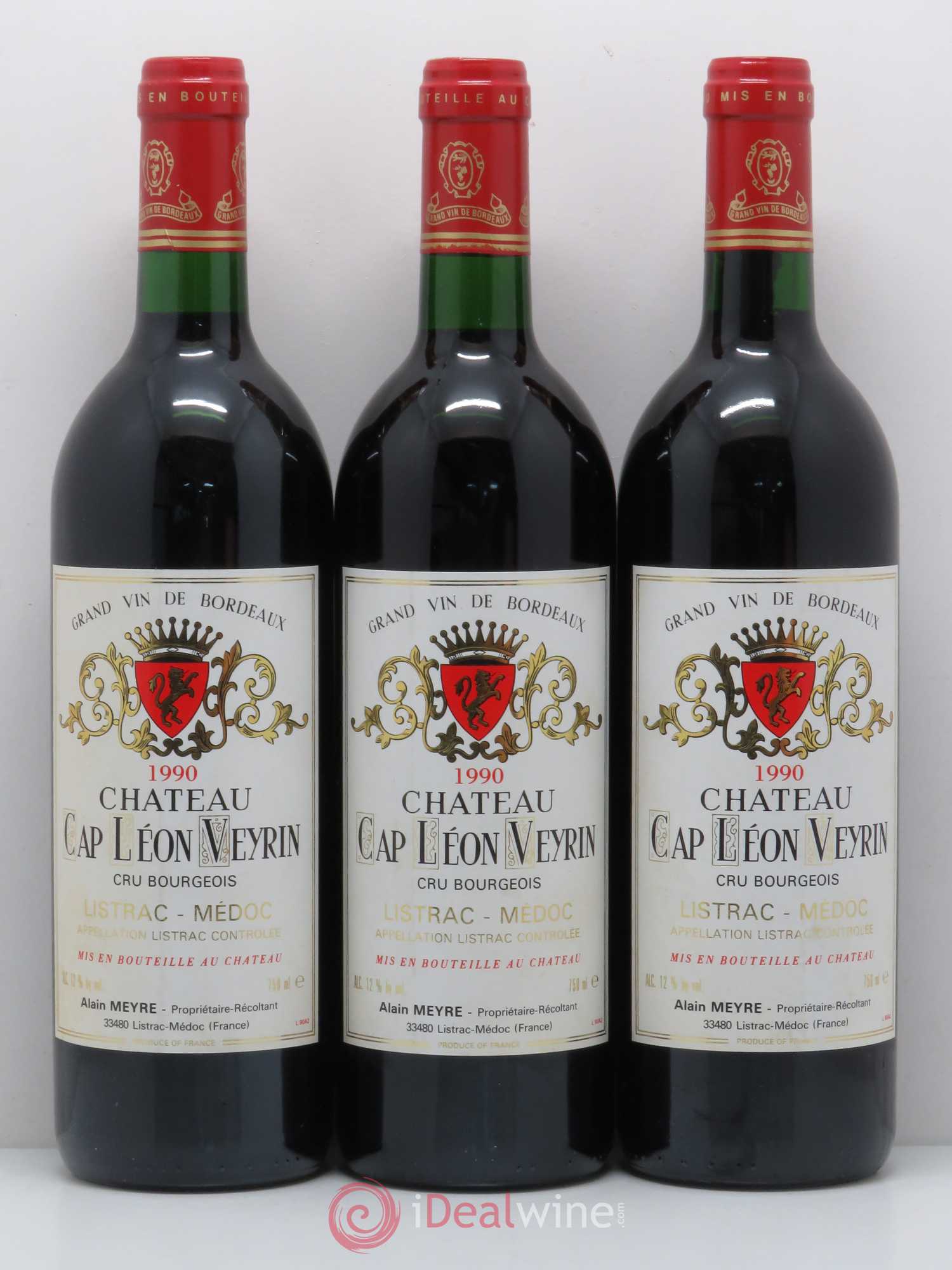 Listrac Château Cap Léon Veyrin 1990 - Posten von 12 Flaschen - 4